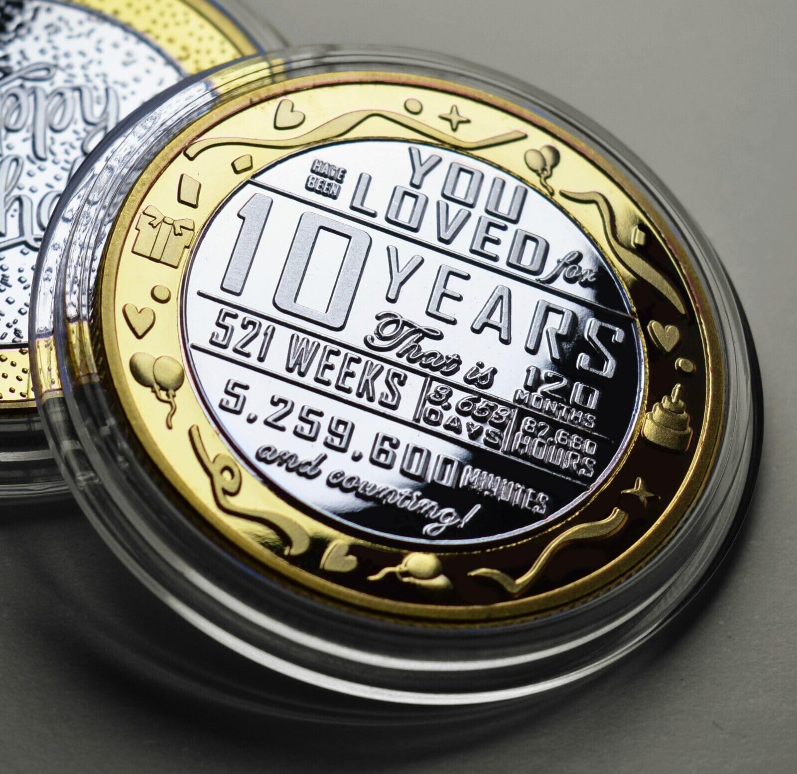 The Commemorative Coin Company Gold And Silver 10Th Birthday Dual Metal Silver & 24Ct Gold Commemorative. Gift/Present. 10 Years Old Son/Daughter/Grandson/Granddaughter