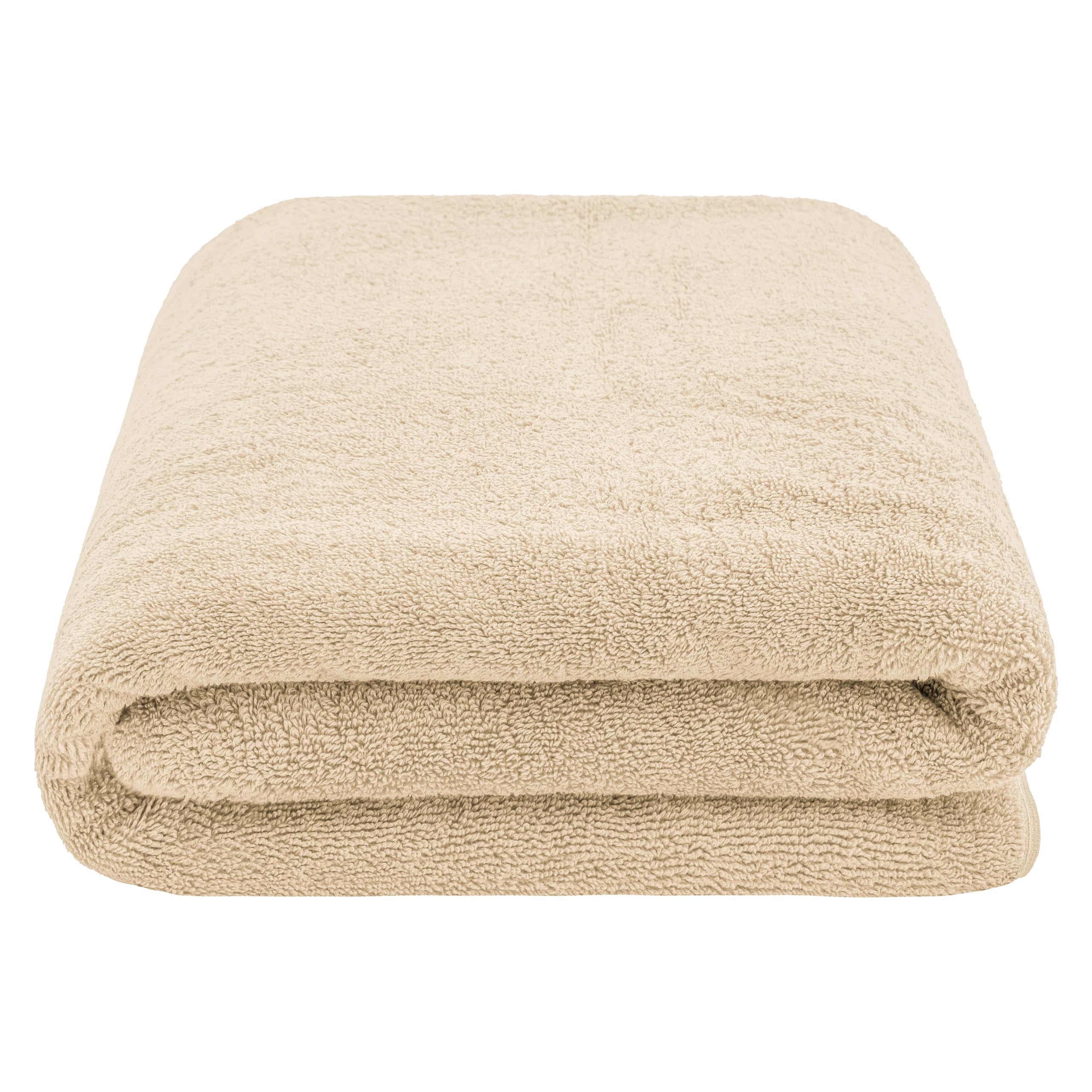 Cotton Paradise Drap de Bain surdimensionné, 100% Coton, 101 x 203 cm, Grande Serviette de Bain Jumbo pour Salle de Bain, Taupe Sable