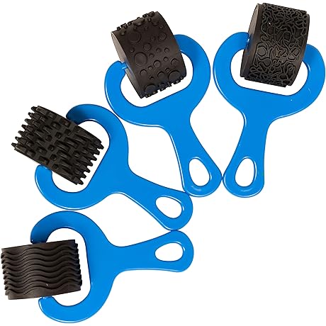 Paint and Dough Explorers: Chunky Texture Rollers for Pottery, Posters, and Dough