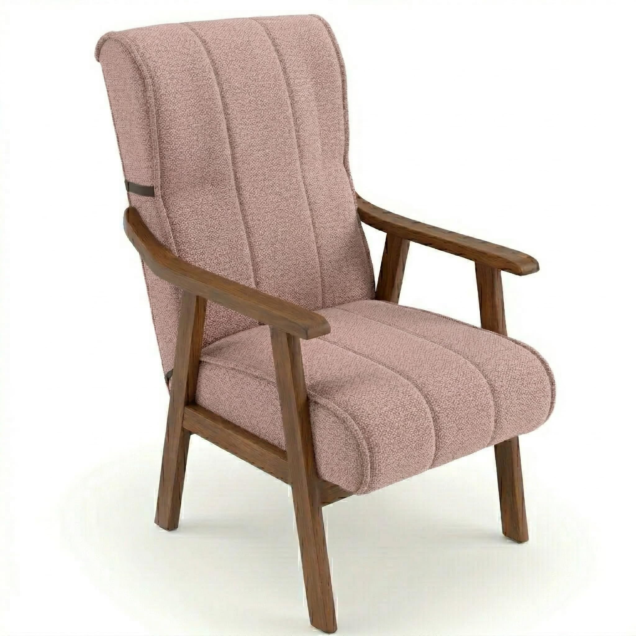 Sillón Clásico | Sillon Relax | Clasico - Brazos Madera | Ideal Lactancia, Lectura o Decoracion | Tapizado en Tela Antimanchas Ancho 60 Fondo 70 Alto 105