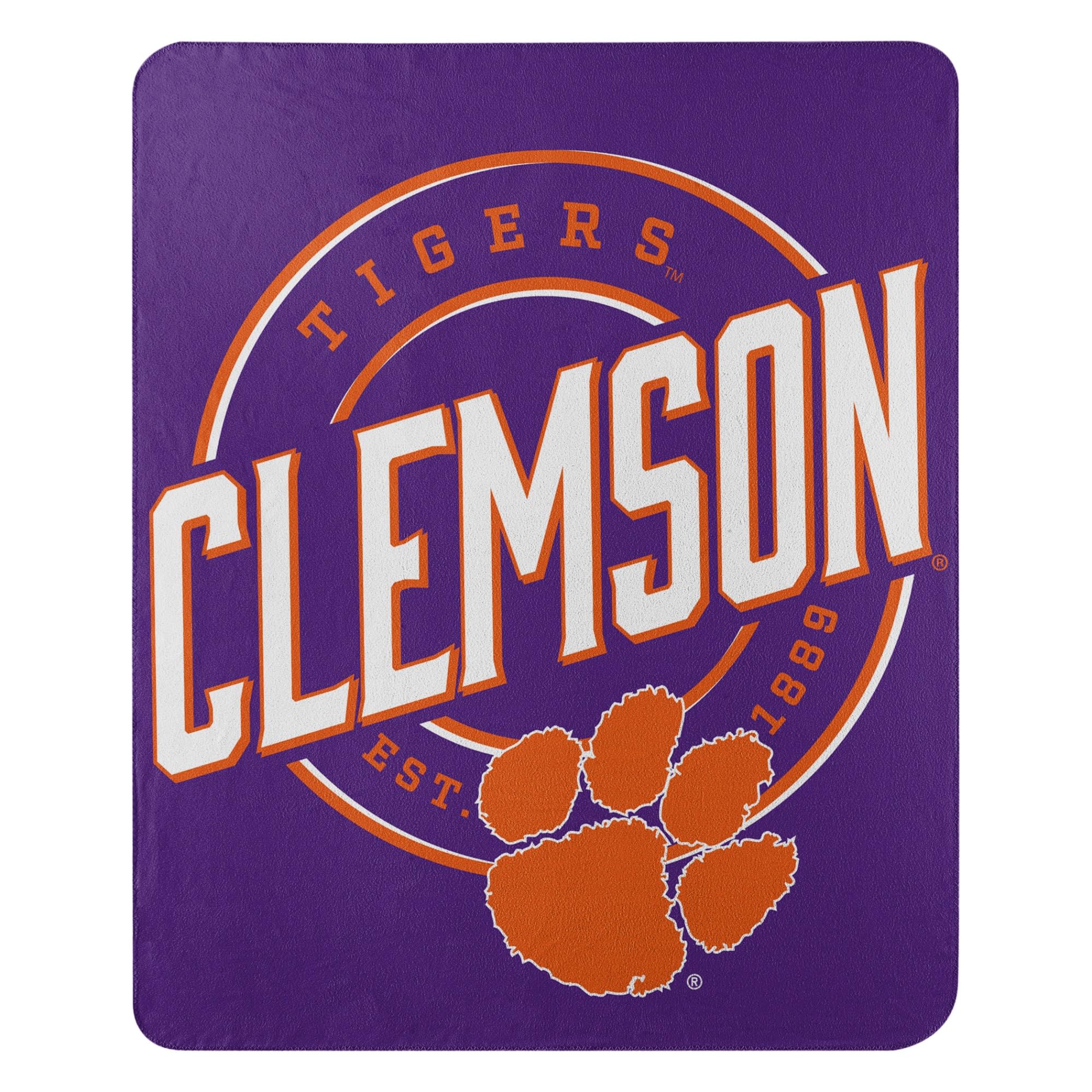 Northwest NCAA Clemson Tigers Fleece Throw Blanket, 50" x 60", Campaign