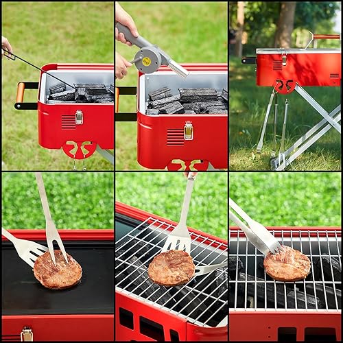 Miniatura 6 de Parrilla de carbón en forma de autobús, configuración rápida