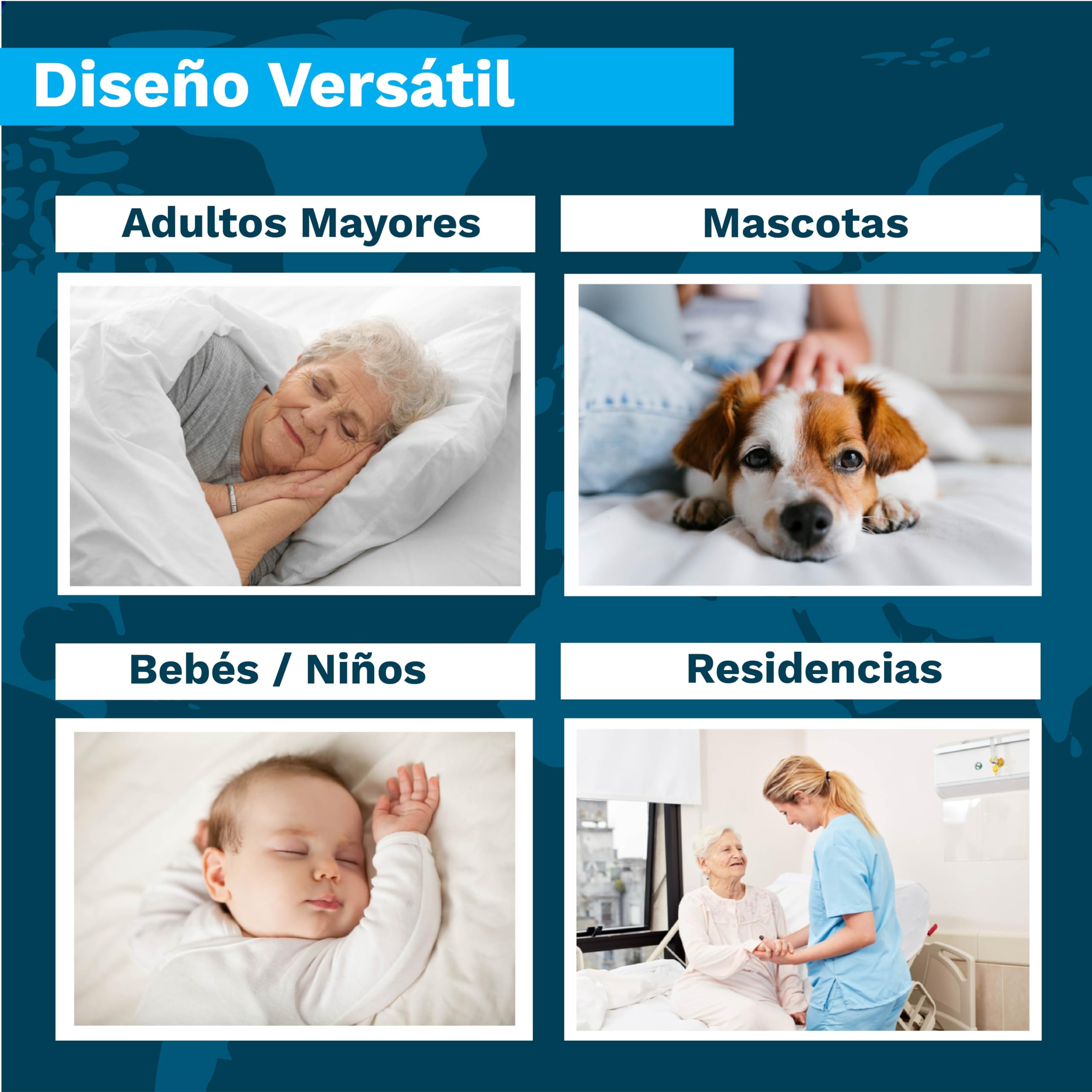 Empapador Cama Adulto 105 x 85 cm Lavable, Reutilizable, Ajustable, Impermeable, No se Arruga, Resiste más de 300 Lavados - Súper Absorbente 4 Capas, Transpirable - Protector de Colchón Incontinencia