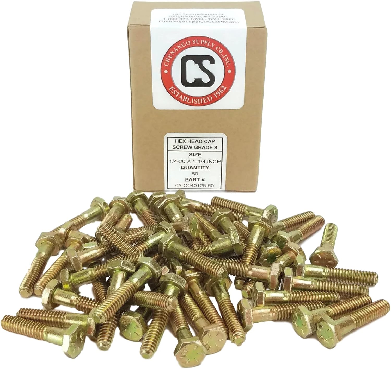 Crаzу Clеаrаnсе 1/4-20 x 1-1/4 Hex Head Bolts, Grade 8 (1/2 to 4 Lengths in Listing) Hex Head Cap Screws (1/4-20x1-1/4 50pcs)