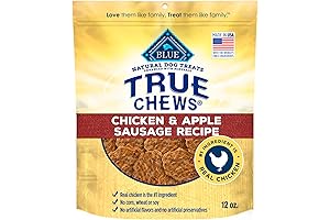 Blue Buffalo True Chews: Wholesome Chicken & Apple Sausage Dog Treats