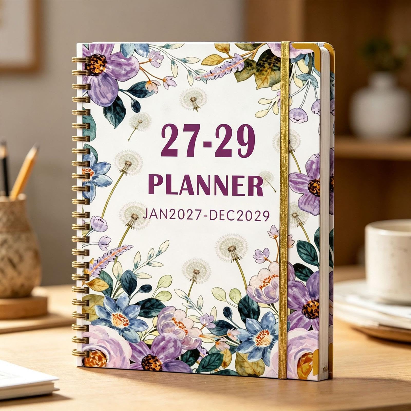 Taccuino di pianificazione giornaliera 2027-2029 Agenda Settimanale, Diario | Pianificatore Giornaliero Degli Orari, Impegni Per Viaggio, Casa, Lavoro, Studio, Scuola, Università E Sc