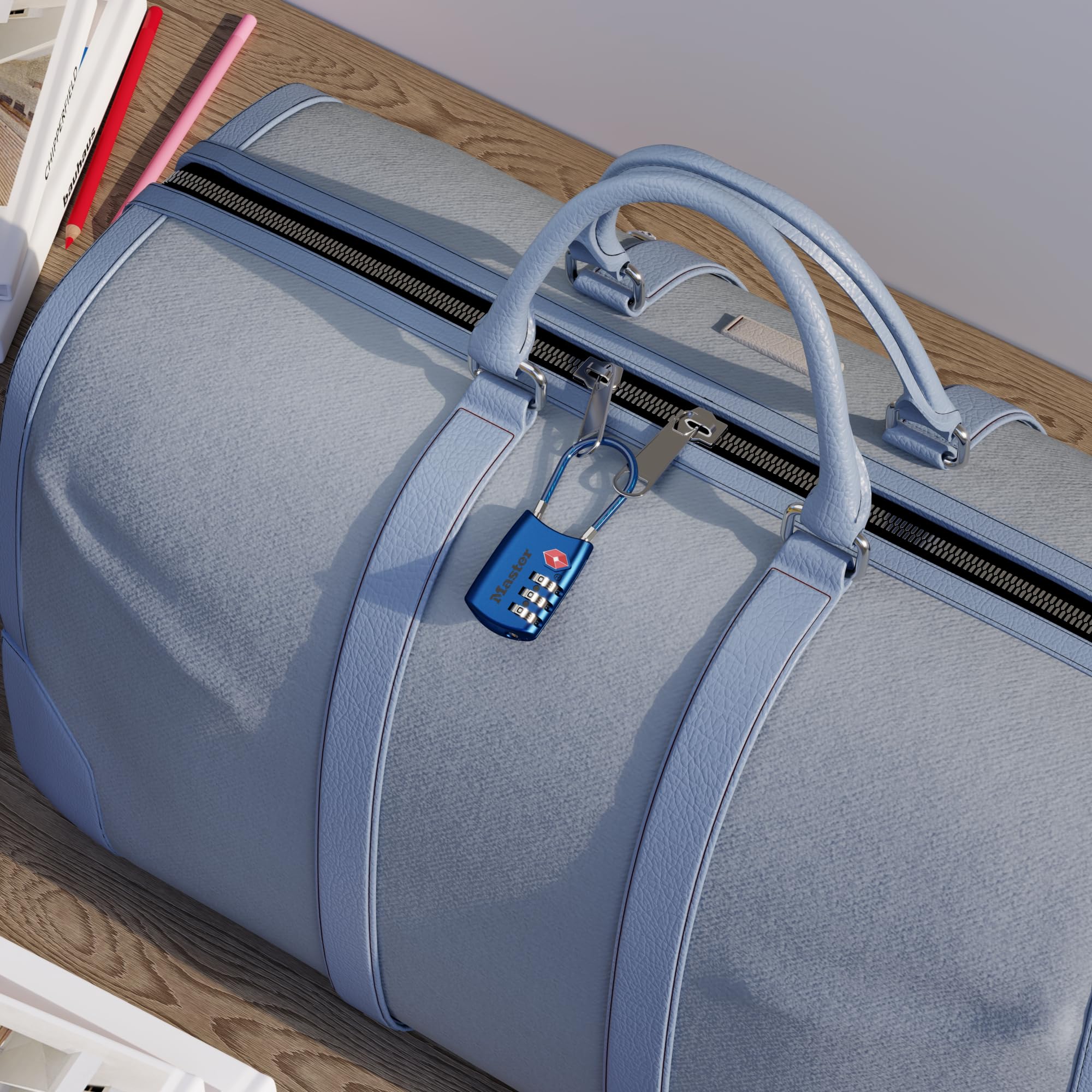 Master Lock 4688D TSA akceptowana blokada bagażu, kolor może się różnić, 4-pak