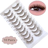 Vista 9 de Pestañas marrones de aspecto natural, pestañas marrones, 10 pares de pestañas postizas MUQIU37 de visón 3D, volumen dramático, pestañas cruzadas