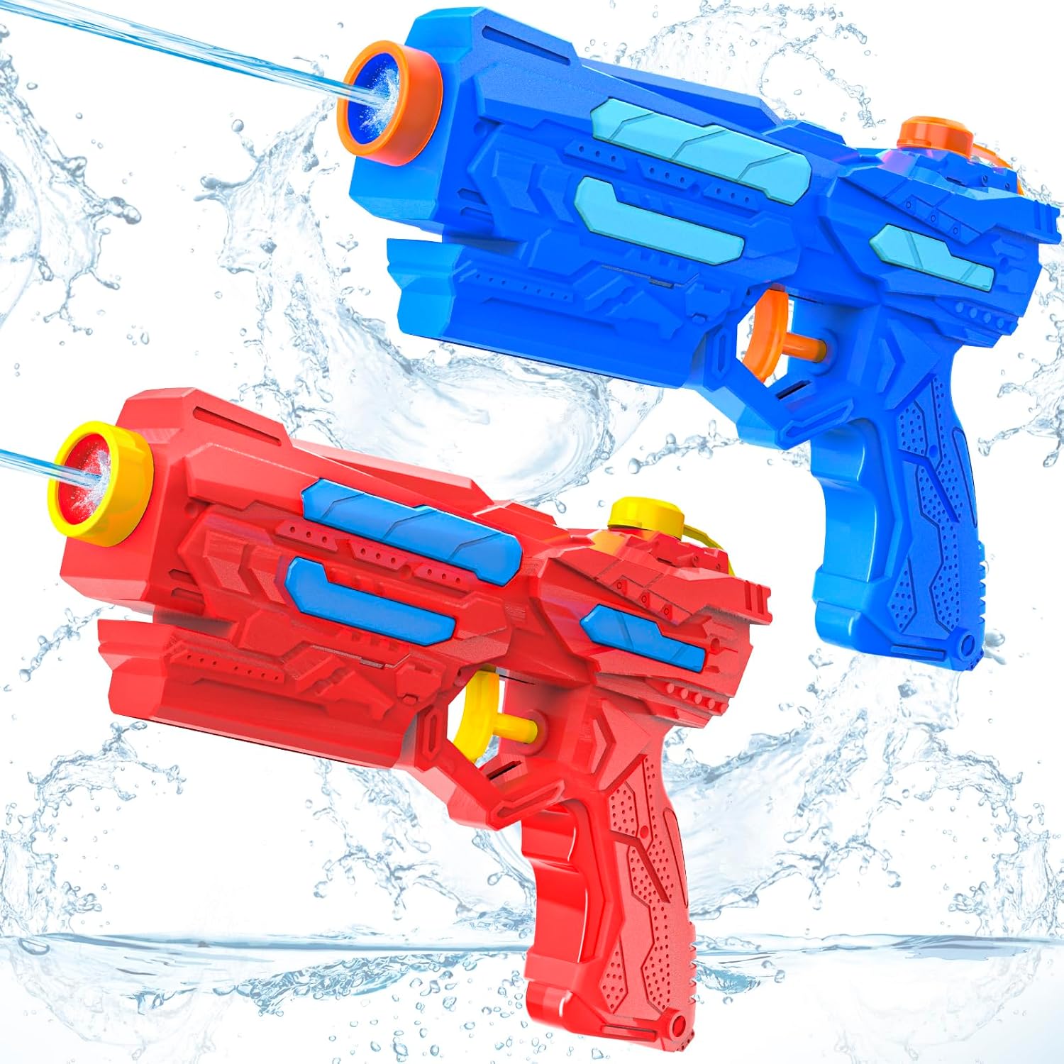 Water Guns for Kids, 2 Pack Leakproof Small Squirt Guns, Summer Outdoor Water Blaster Toys for Boys Girls Toddlers, Perfect for Pool Beach Yard Swimming Party Favors