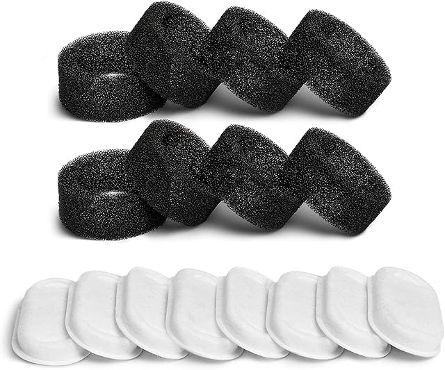 PETLIBRO 8 Packs Replacement Filters for Cat Water Fountain Stainless Steel