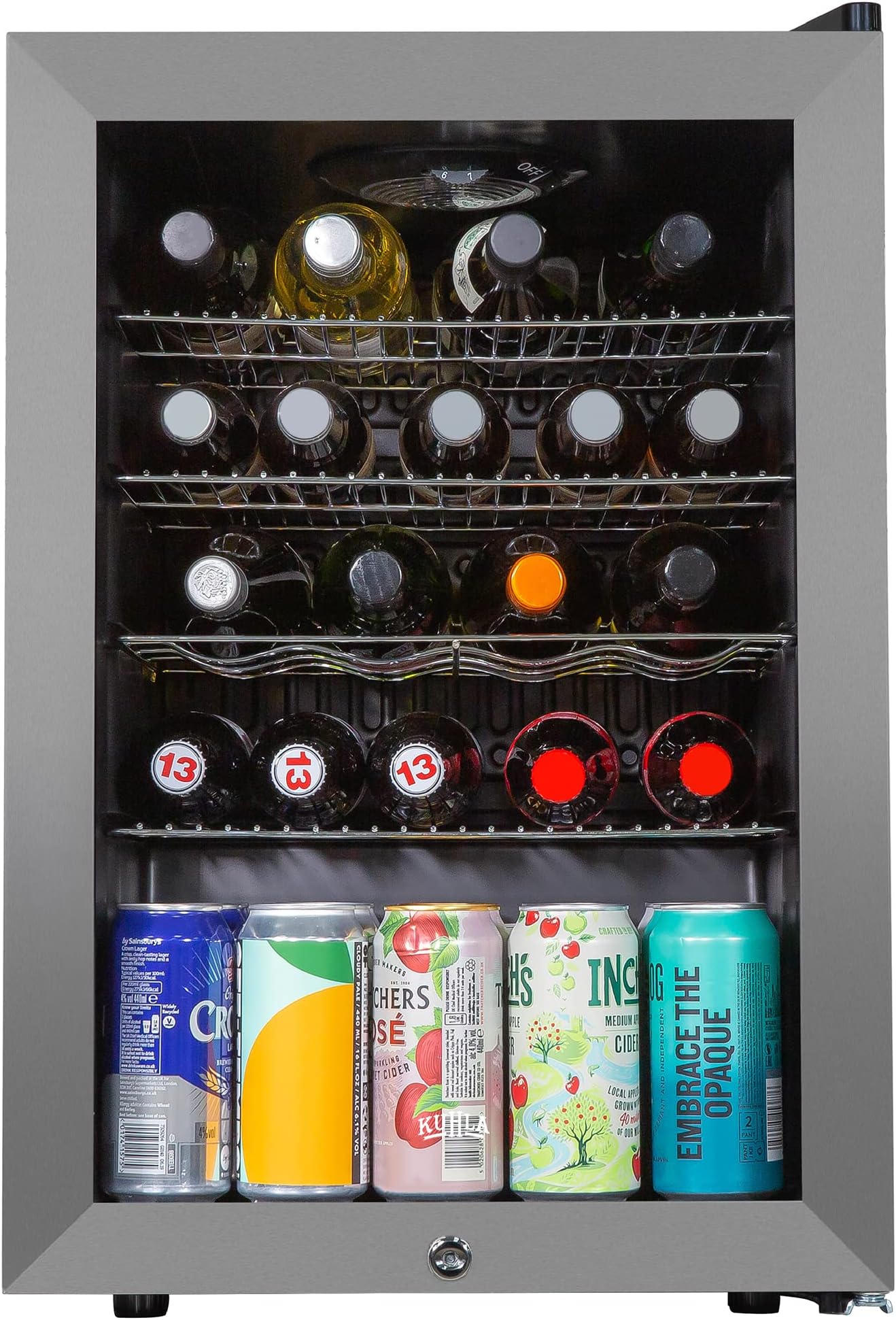 Kuhla Mini Fridge 62 Litre/48 Can Lockable Drinks & Beer Fridge