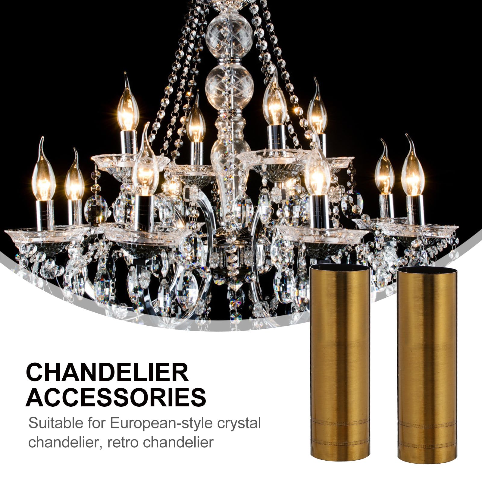 Manchons de Base de Lampe Lot de 6 en Fer pour Lustre, Rétro