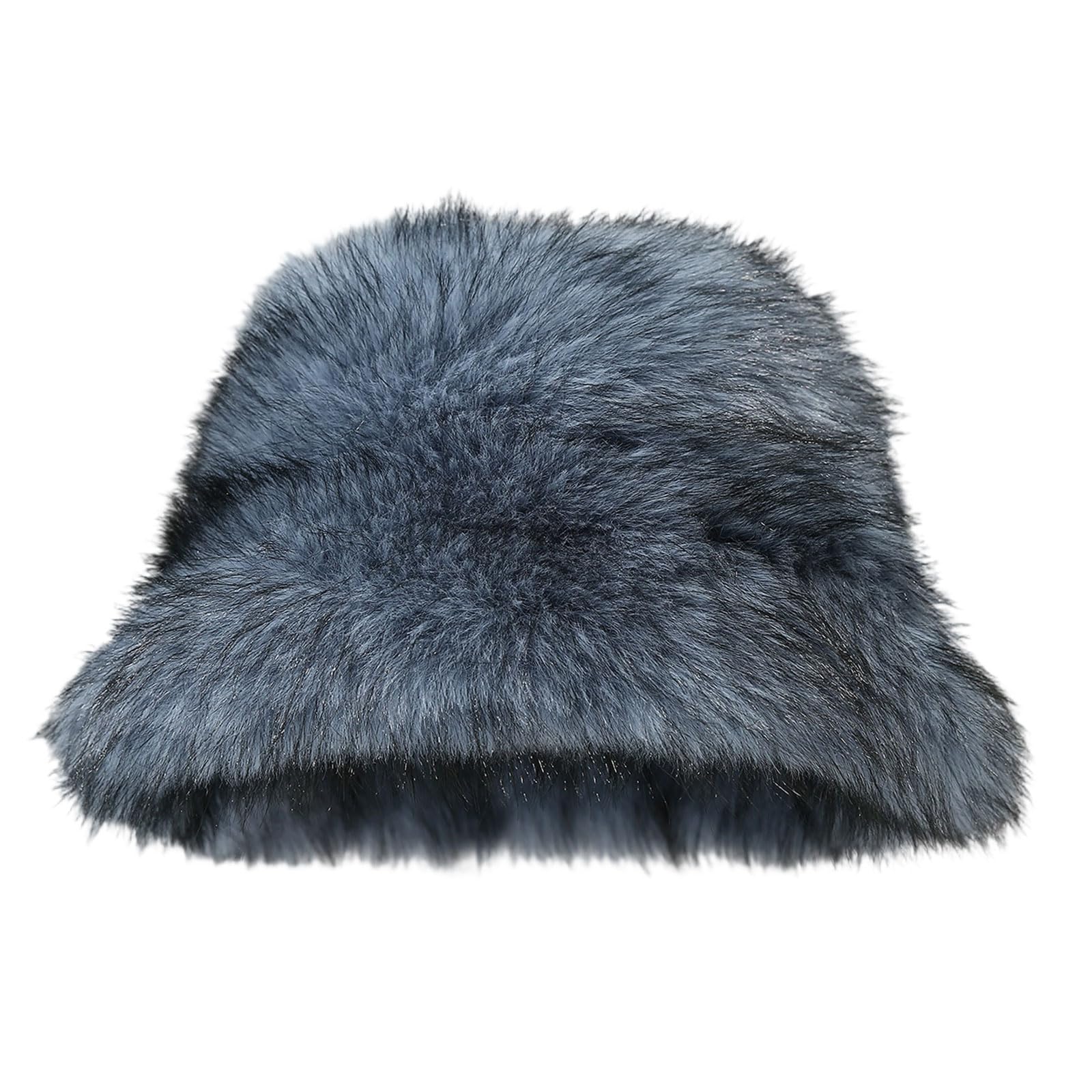 MICFENY Furry Bucket Cover for Outdoor Sports Furry Warm Oversized Headgear Hat Winter Accessories