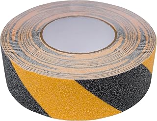 PROlac Beschriftungen Cinta adhesiva antideslizante, color amarillo/negro, 50 mm x 18 metros