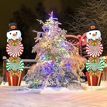 Plastic outdoor snowman christmas decorations Clearance