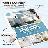 Vista 5 de Dunwell Clear Folders for Documents, Plastic 8.5x11 File Sleeves for Document Protection, Filing, Storage, Organization (36 Pack) Transparent