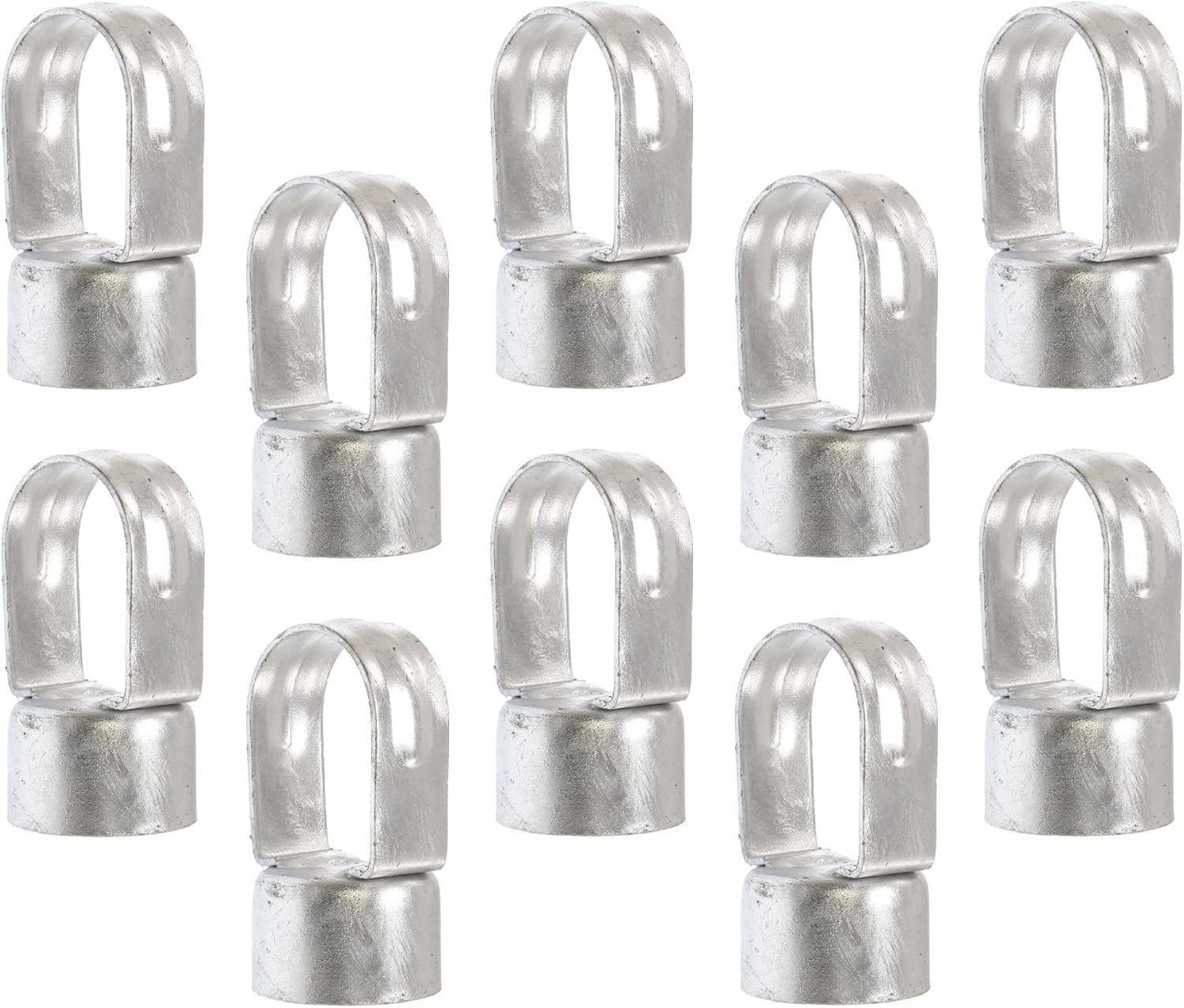 Plum Fittings Chain Link Fence Loop Caps | Eye Top Rail Cap | 1 5/8" x 1 5/8" Pack of 10
