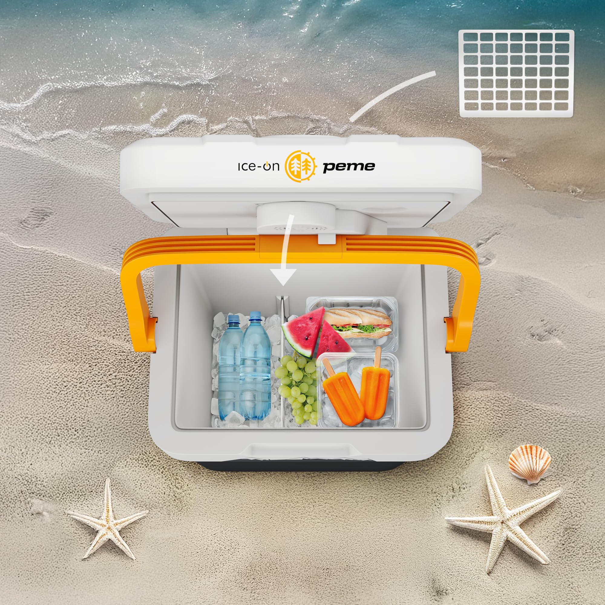 Peme Frigorifero Portatile 25,7L 12V 220-240V Elettrico Silenzioso Freezer Campeggio Auto