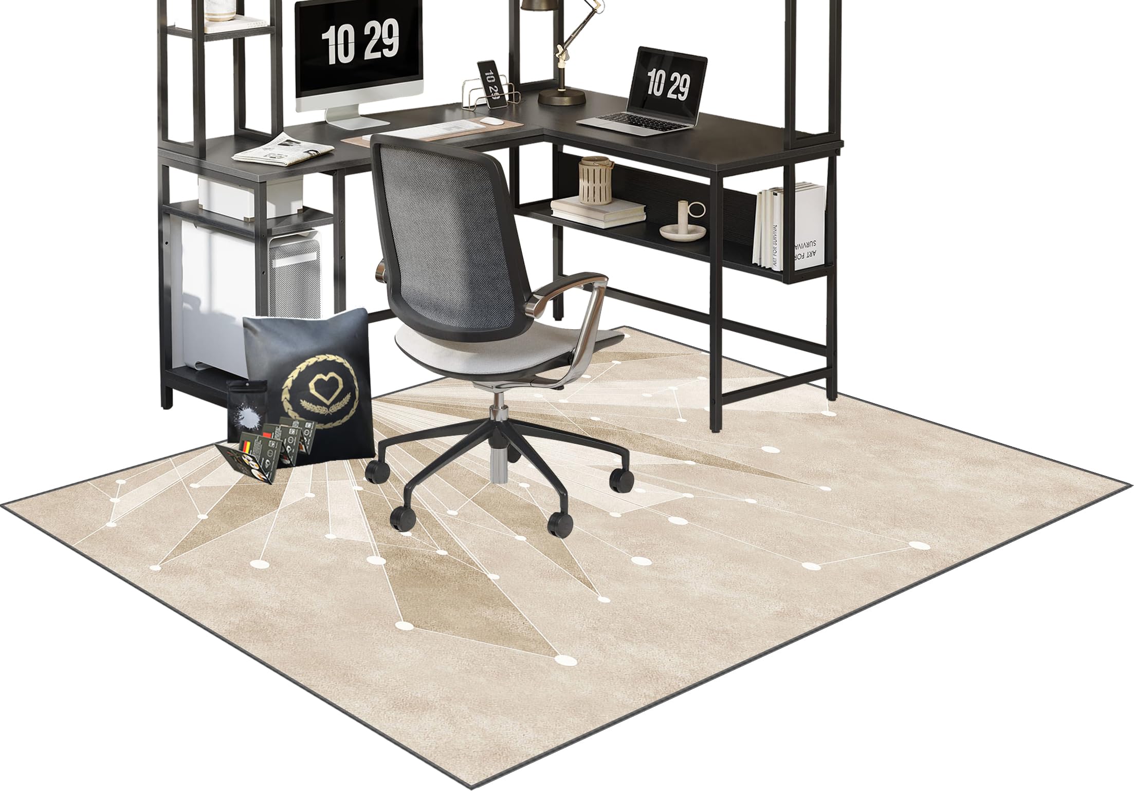Fzamudng W1-3 Office Chair Mat For Hardwood Floor, Office Floor Mat, Gaming Chair Mat Non-Slip Protective, Office Carpet Protector Chair Mat, Floor Protector For Office Chair, Chair Mats For Parquet 70 X 100 Cm