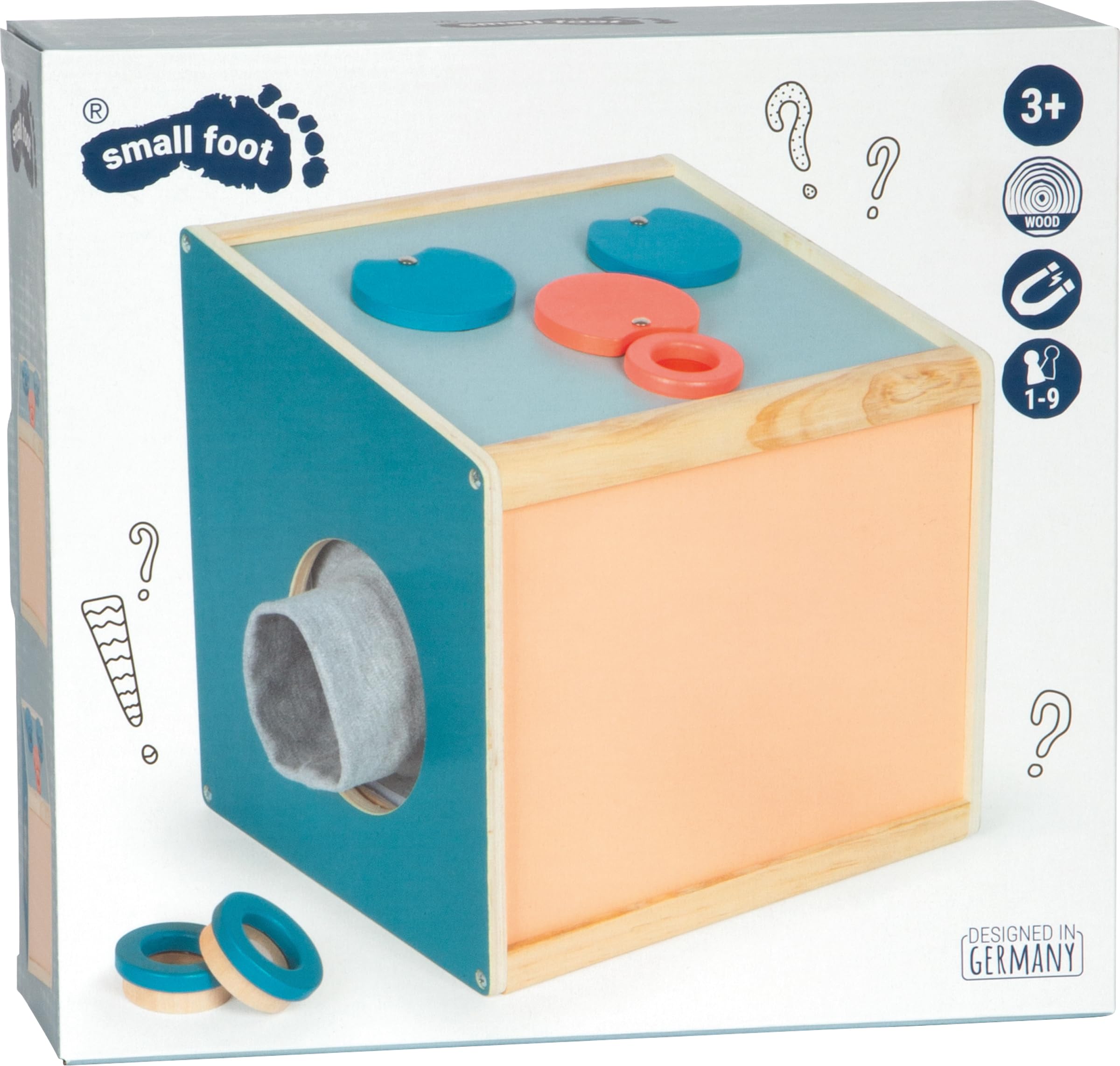 Boîte Tactile Sensory Small Foot Voir Écouter Sentir Toucher Bois 3 Ans