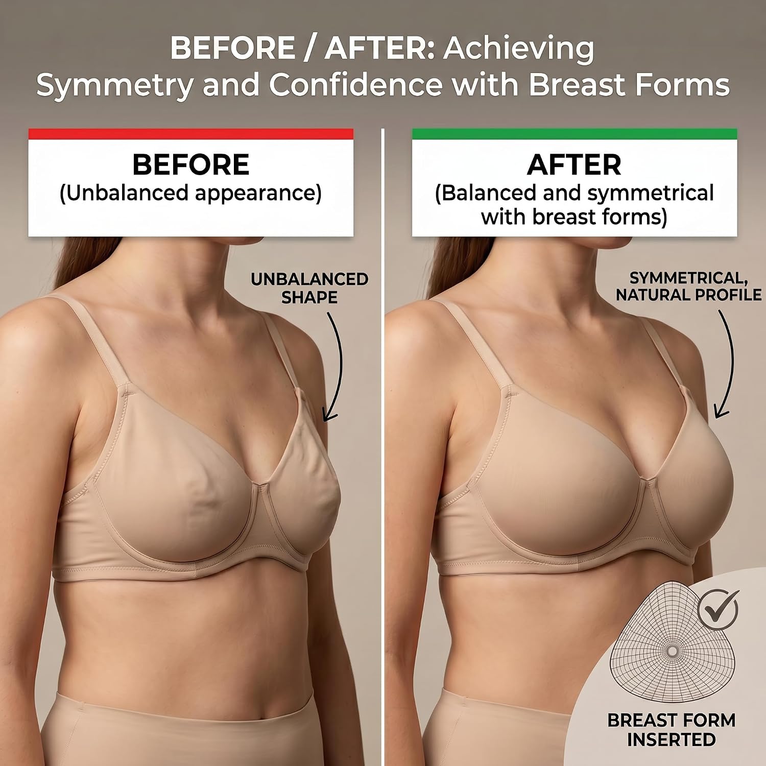 ENVY BODY SHOP Triangle Essential Premier Asymmetrical Swim Breast Forms