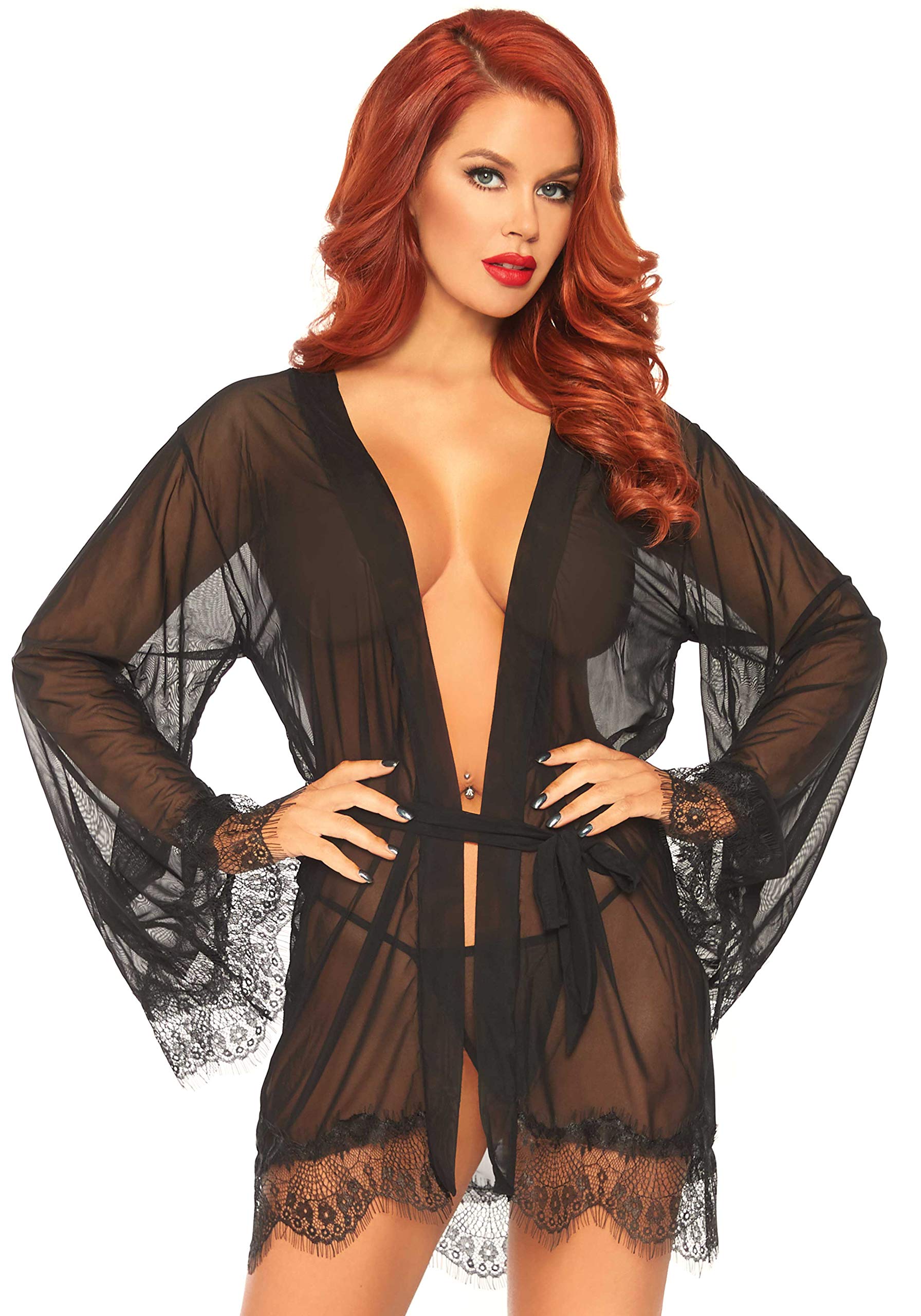 Déshabillé transparent fluide taille M/L pour sublimer les formes sans serrer - 4