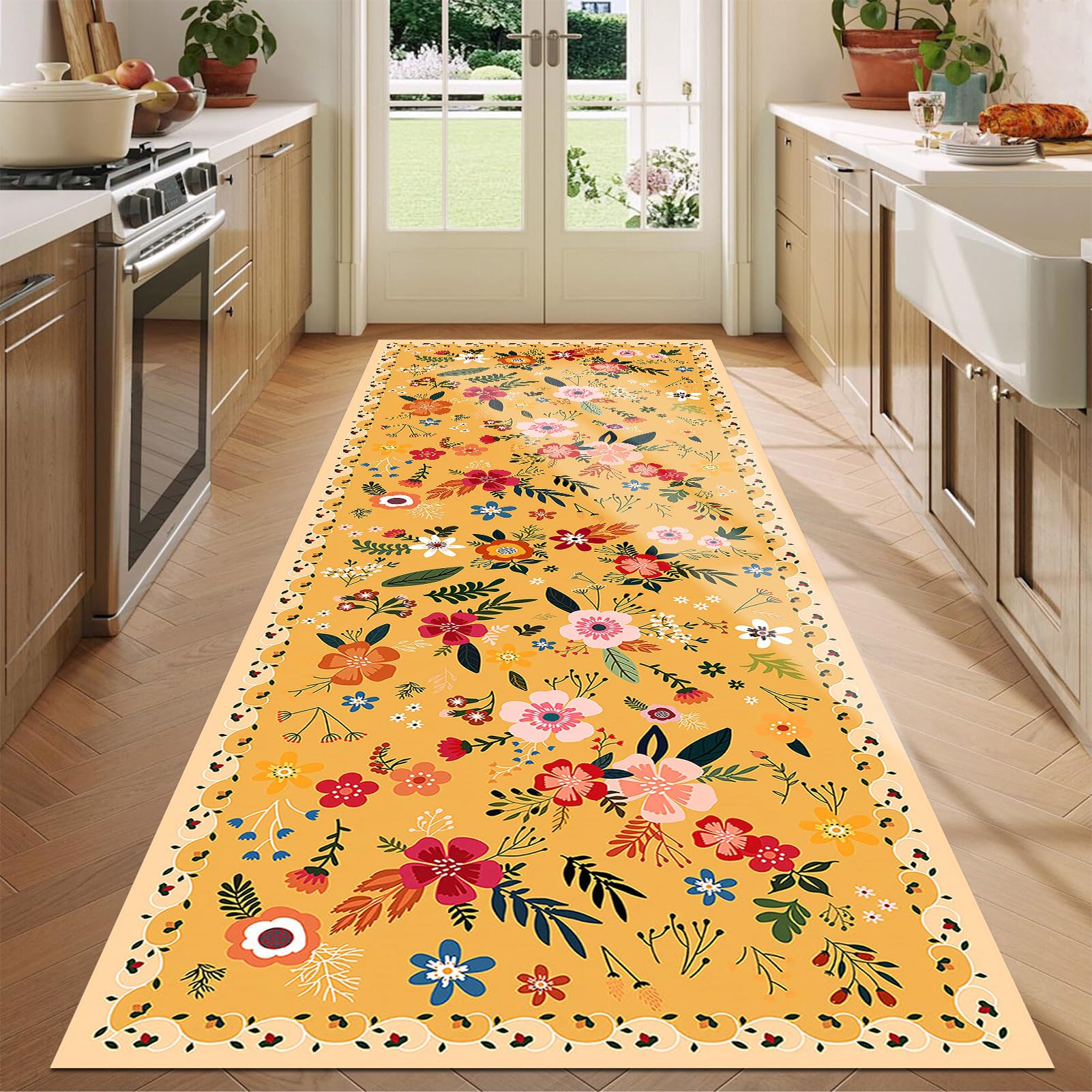 Alfombra Cocina Antideslizante Lavable Tapete Suelo Seguro 80 x 180 cm para Áreas de Paso