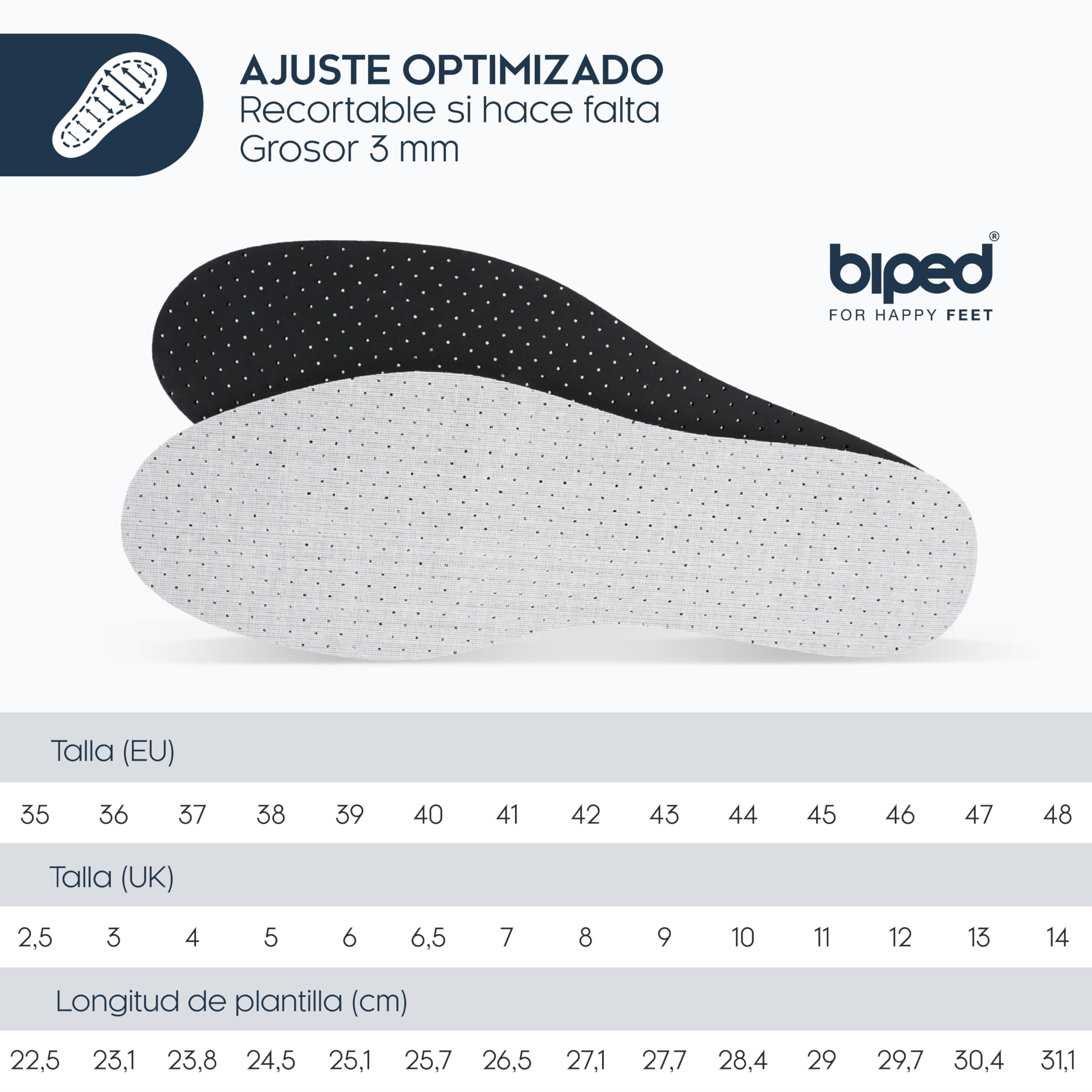 Biped 4 Pares Plantillas Carbón Activo Hombre Mujer Sudor Mal Olor Inserciones Látex Suave Zapatos Frescos