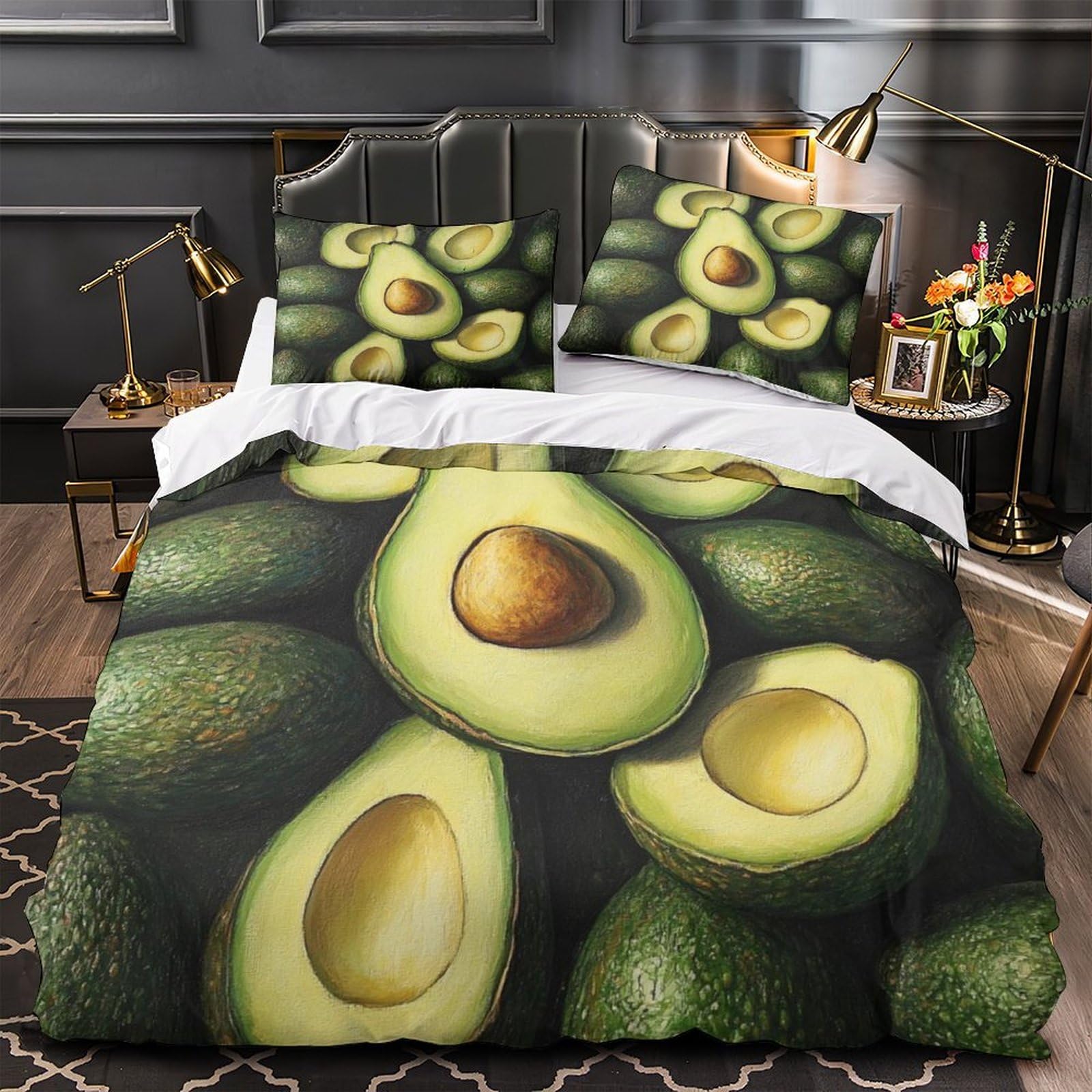 Housse de couette paysage 3D pour une chambre d'automne chaleureuse