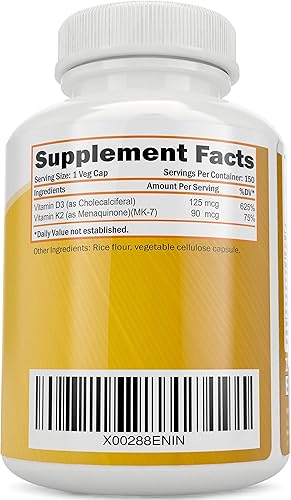 Miniatura 4 de Purely Holistic Complejo de citrato de calcio 1000 mg + vitamina D3 125mcg K2 MK7 90mcg - 365 cápsulas veganas + paquete de 150 cápsulas