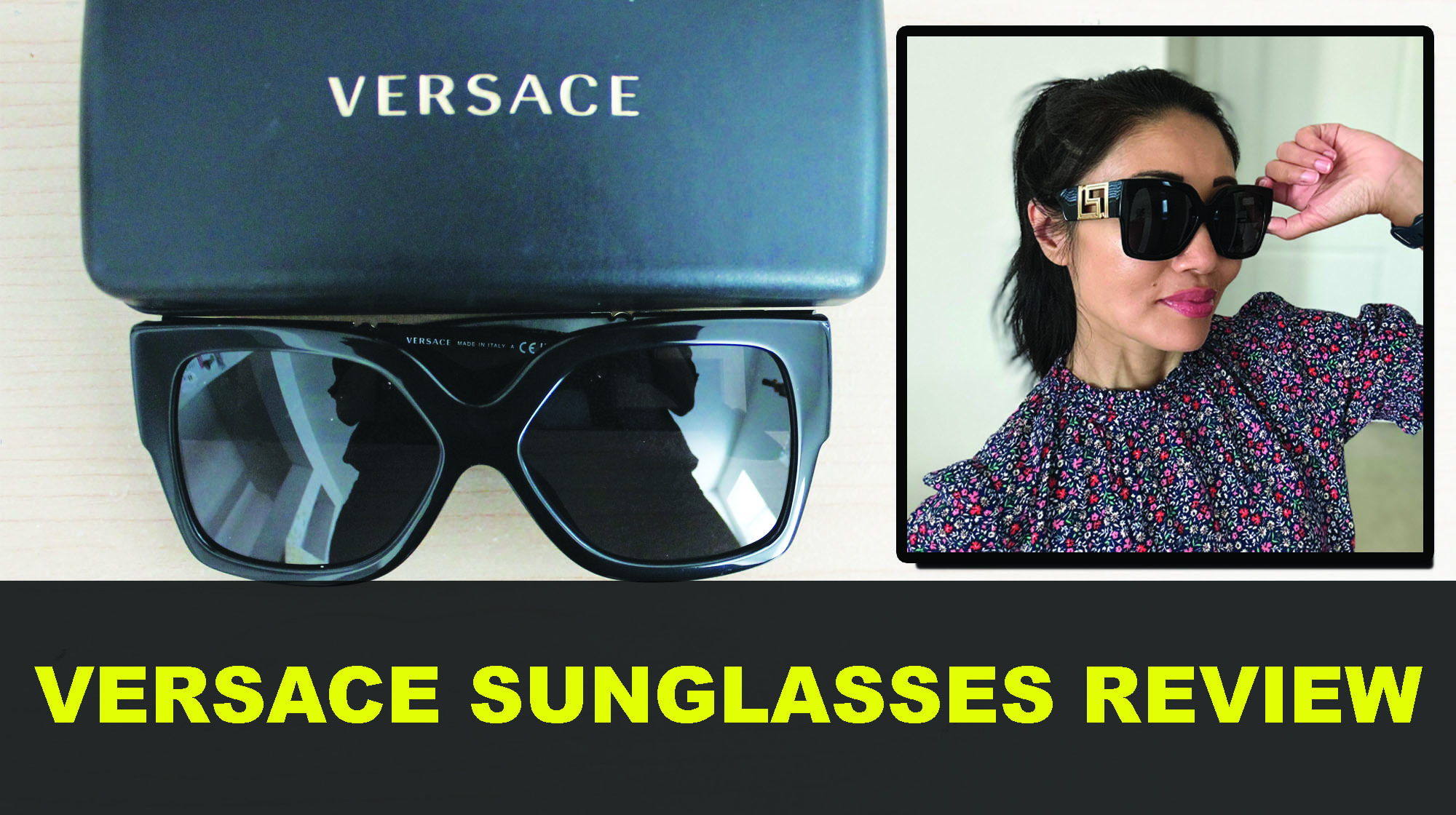 Watch Versace Woman Square Sunglasses Review on Amazon Live display picture 2