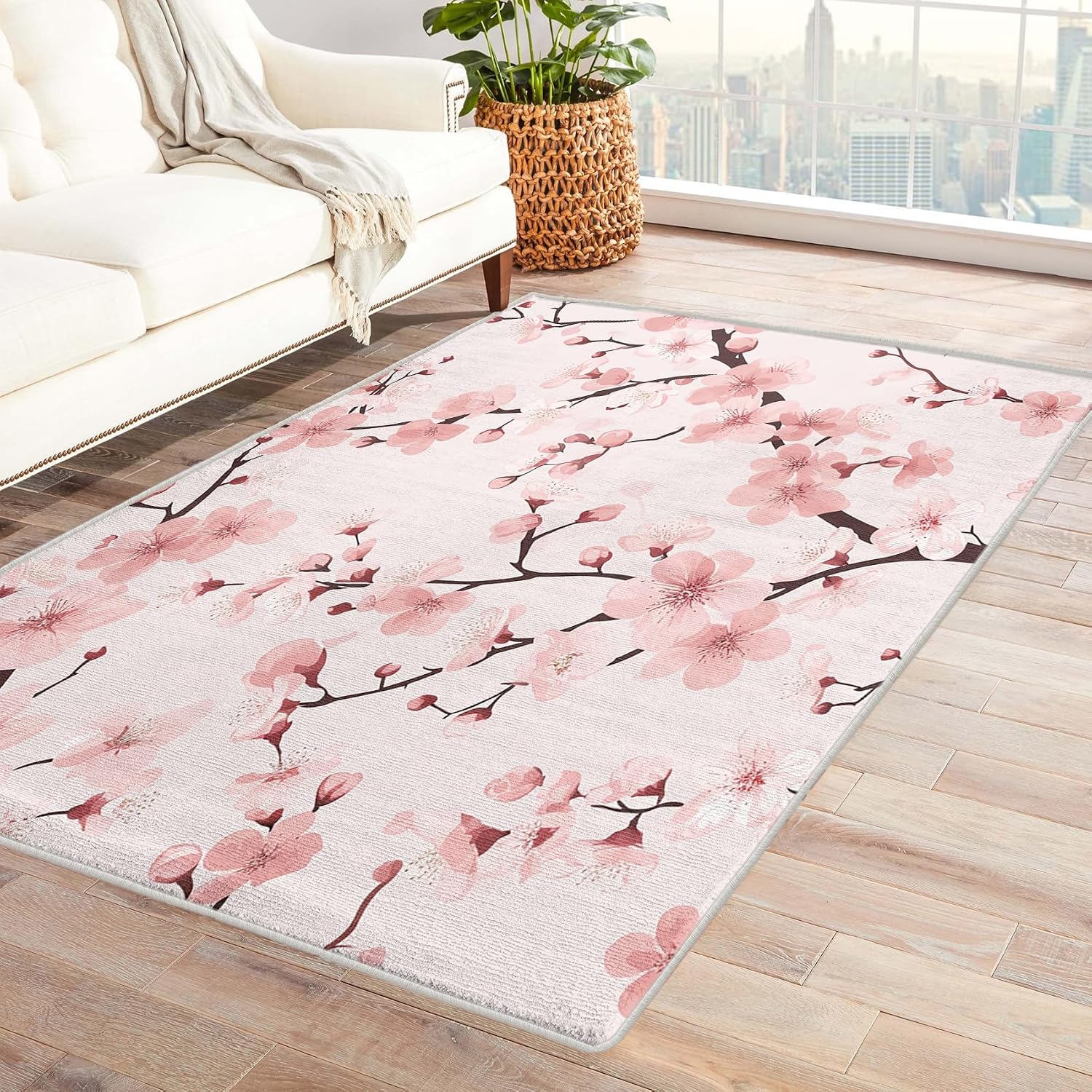 Pink Japanese Rug Amazon.com: NejTrenzy Cherry Blossom Throw Rug 2x3, Washable Pink ...