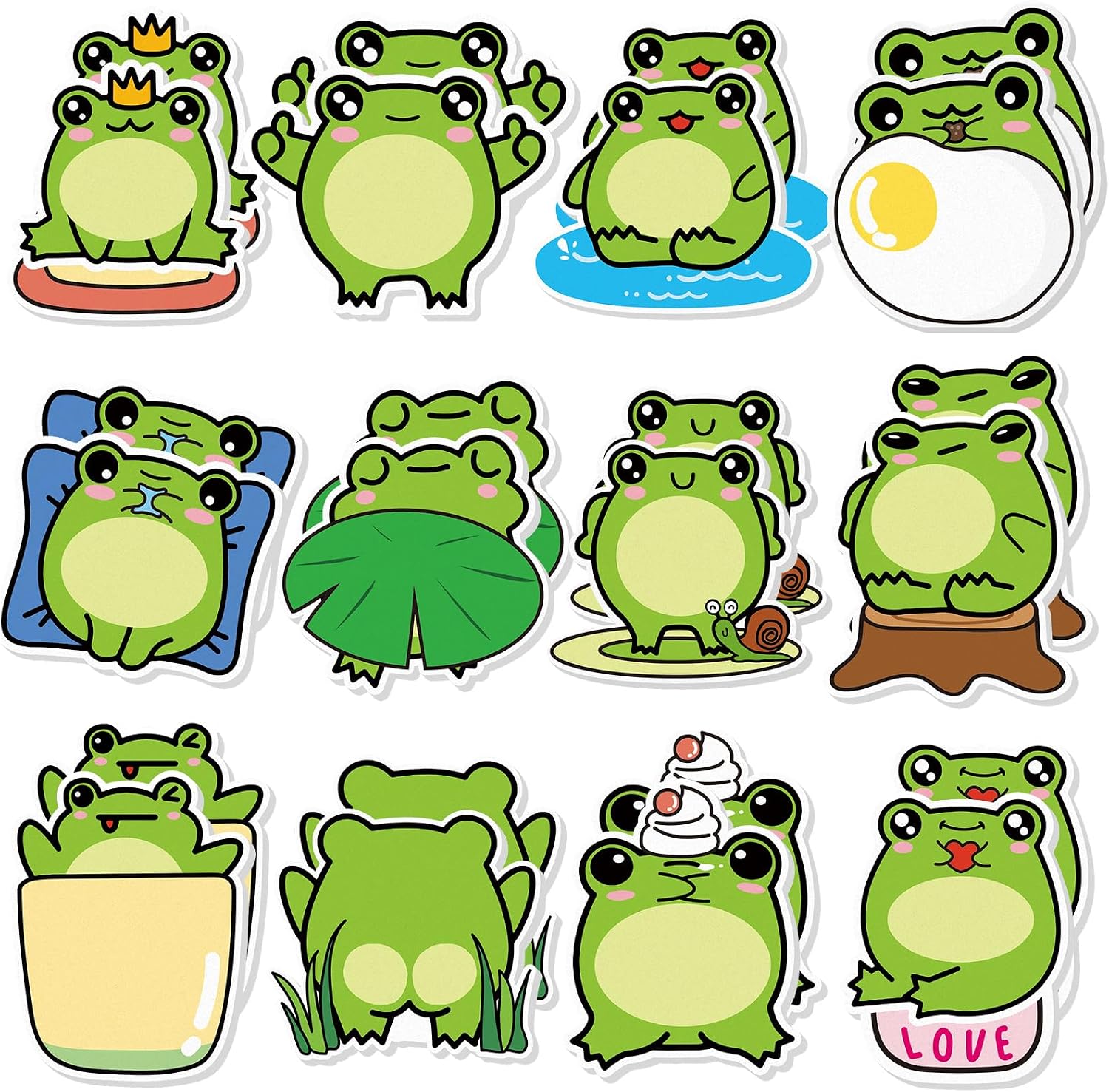 Yinder 24 Pads Frog Sticky Notes Kawaii Cartoon Party Favors School