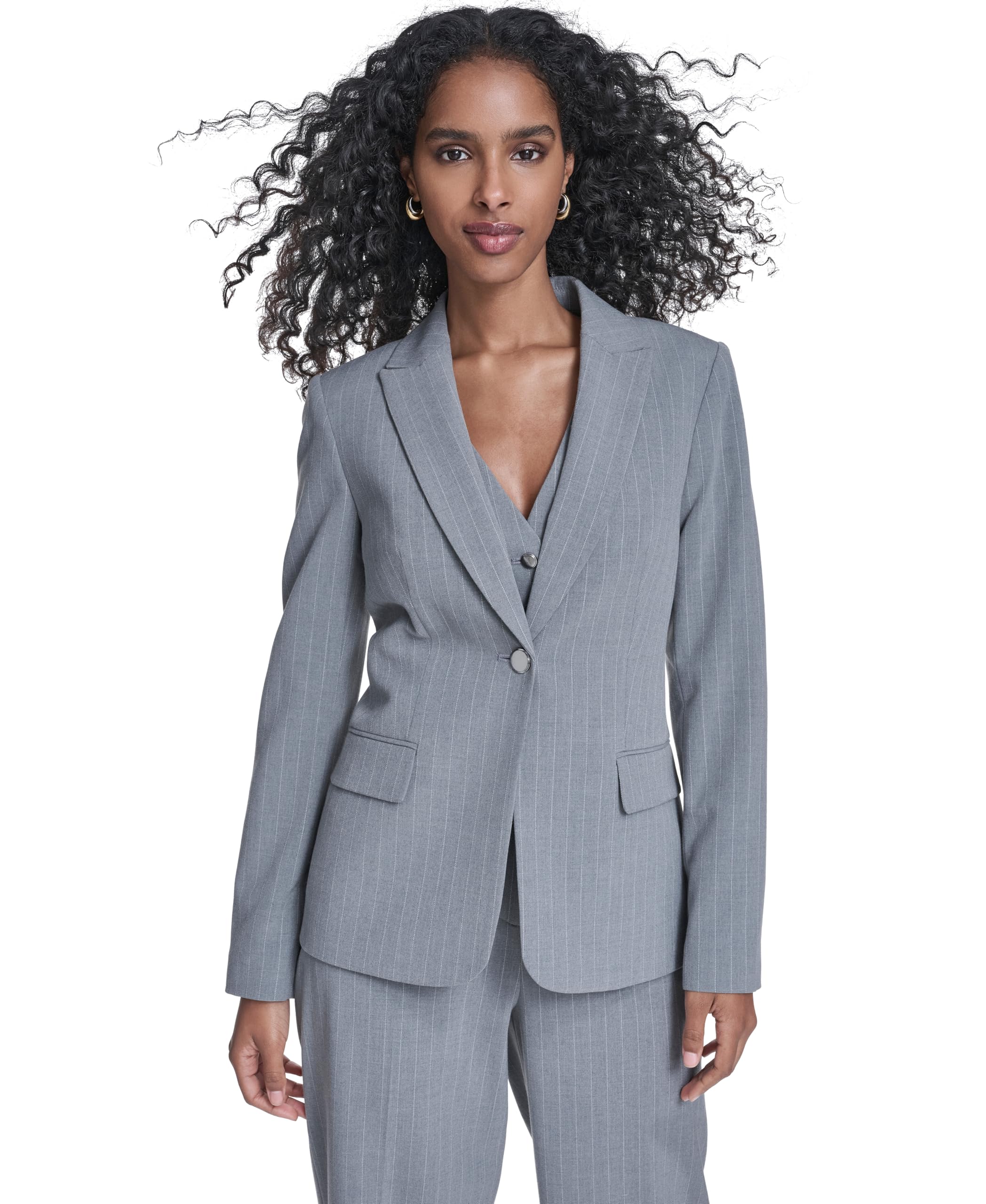 

                                                    Calvin Klein Women's Long Sleeve Notch Collar One 