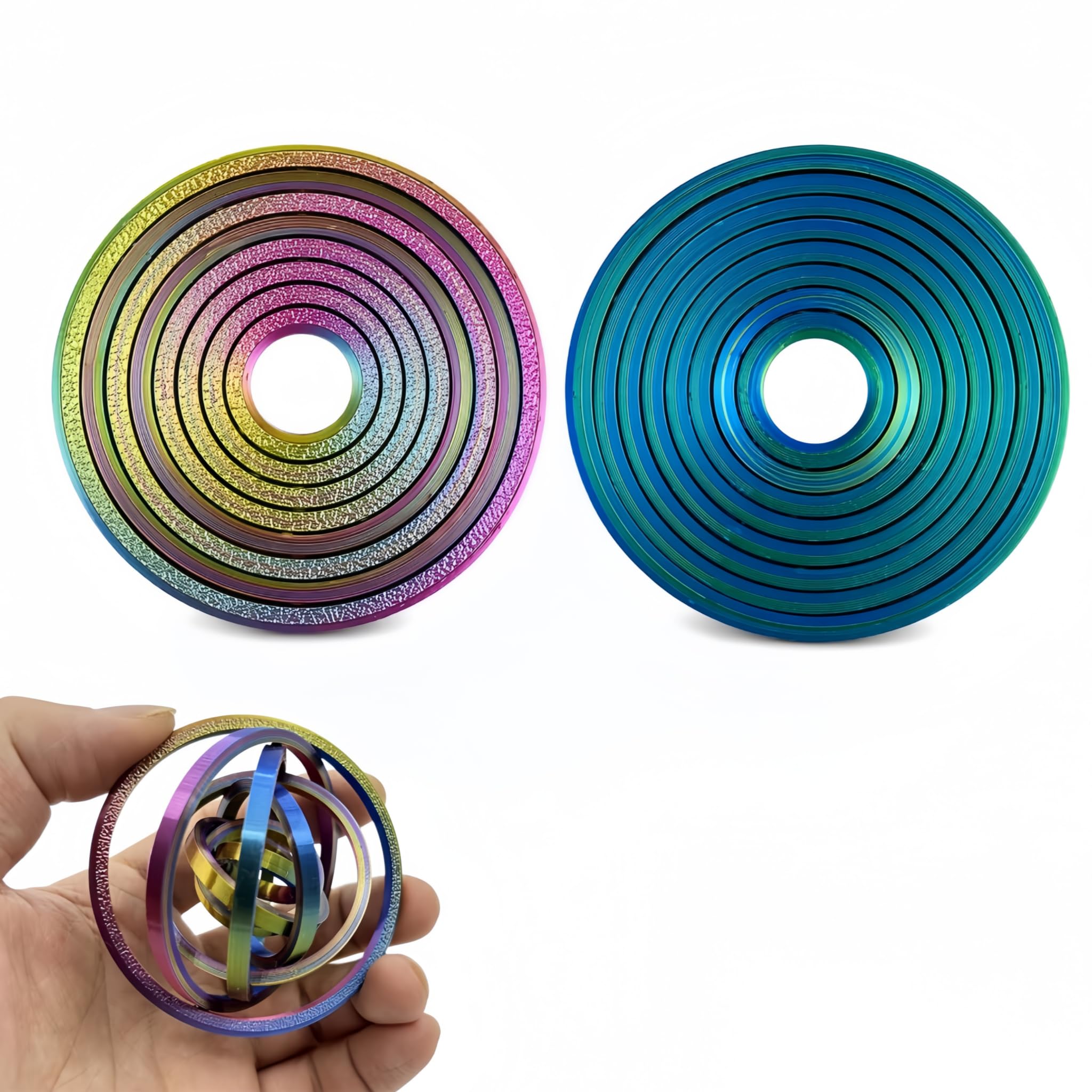 360° Rotating Fidget Toys Adults, Waoferfio 3D Printed Fidget Toy for Adults, Ultimate Focus Tool & Anxiety Relief Toy for Office, Home, Travel - Durable Adult Fidget Toys