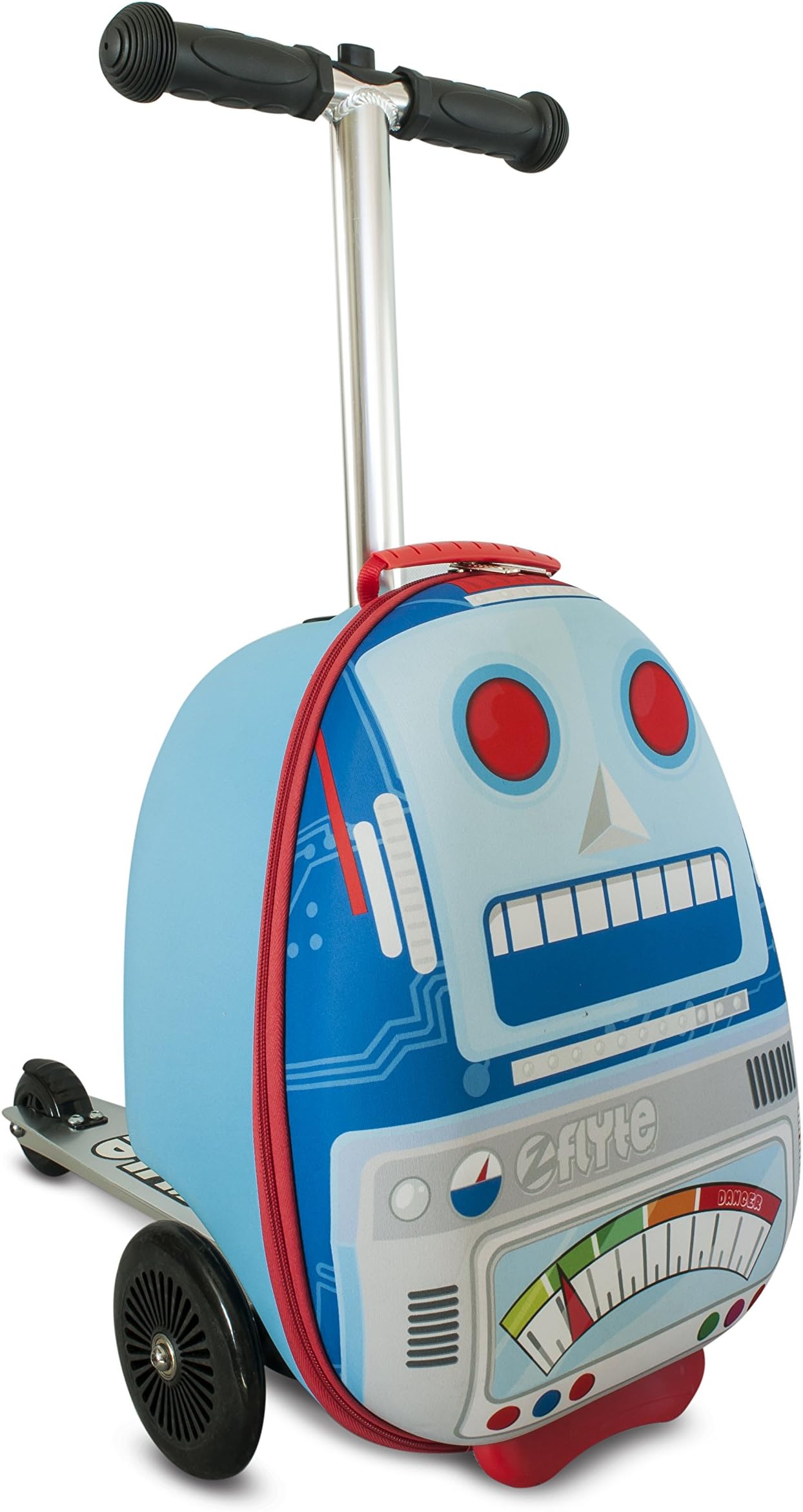 Flyte Zinc Kids Luggage Scooter 15" - Sparky The Robot