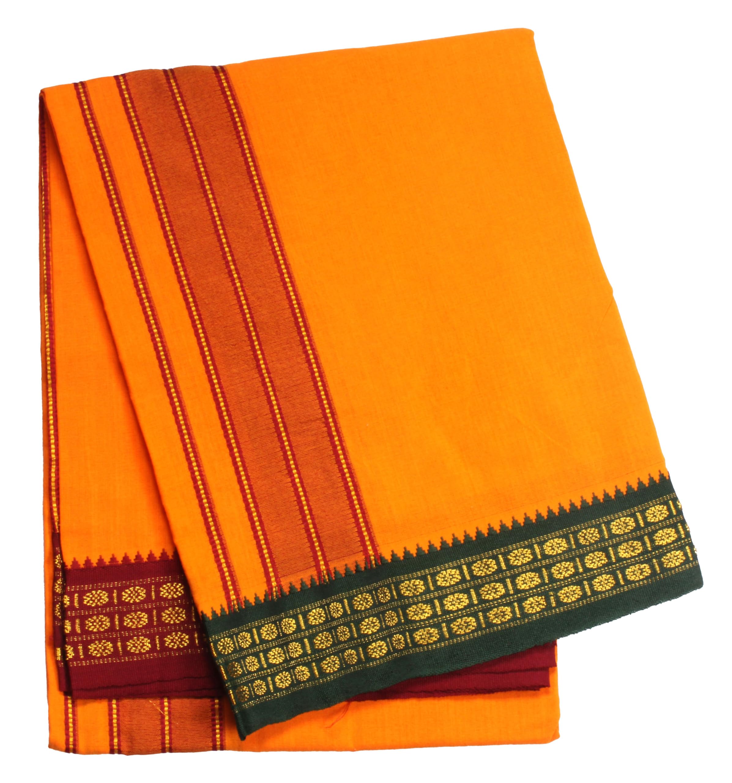 Sharan Elegance Men's Single Dhoti -2 Mtrs/Mundus/Lungi Big Border Set1-picture-37