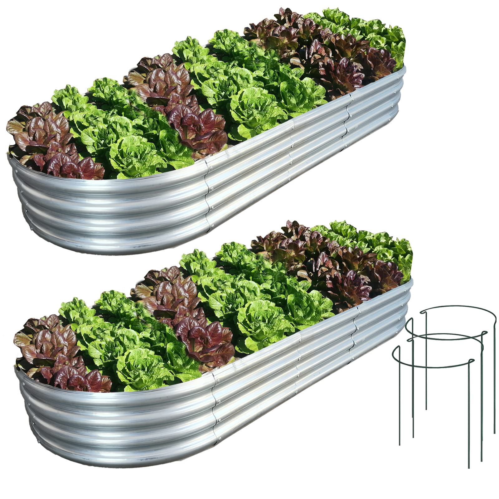 COATTOA Galvanized Raised Garden Bed