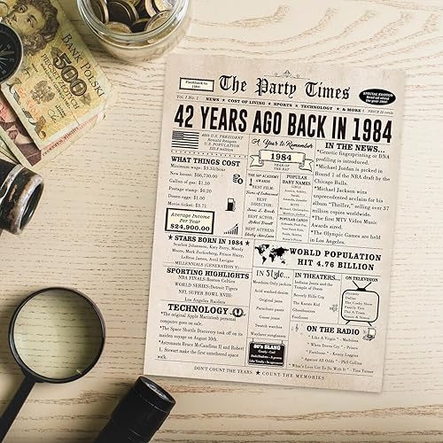 Vista 5 de Tarjeta de feliz cumpleaños 42 para mujeres y hombres, divertida tarjeta de regalo de cumpleaños de 42 años para marido, esposa, él, ella, ideas