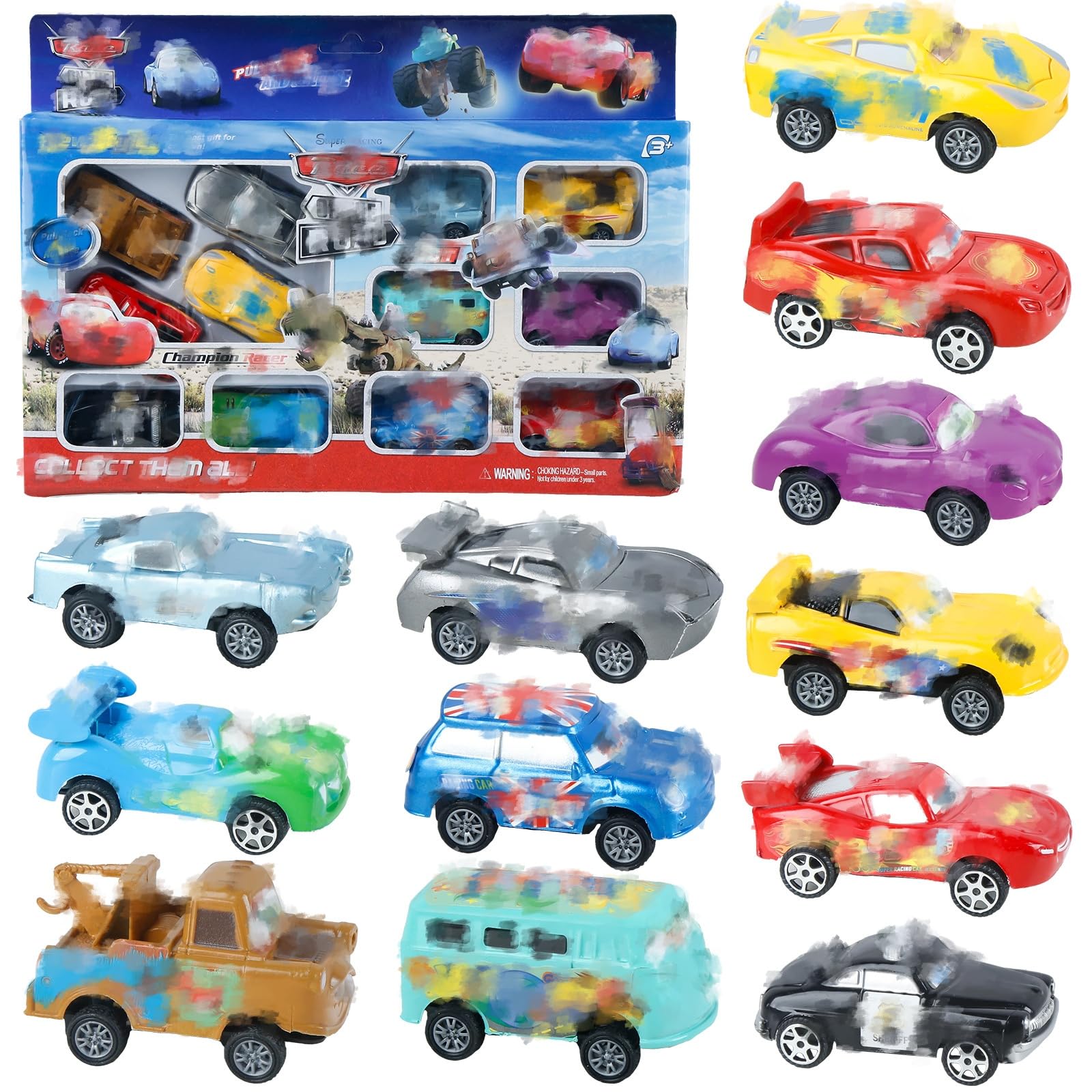 yumcute 6PCS Toy Cars Set, Children's Racing Toys, Kids Toys Suitable for Children over 3 Years Old, Toy Cars for BoysCreative Sports Car, Movie Character