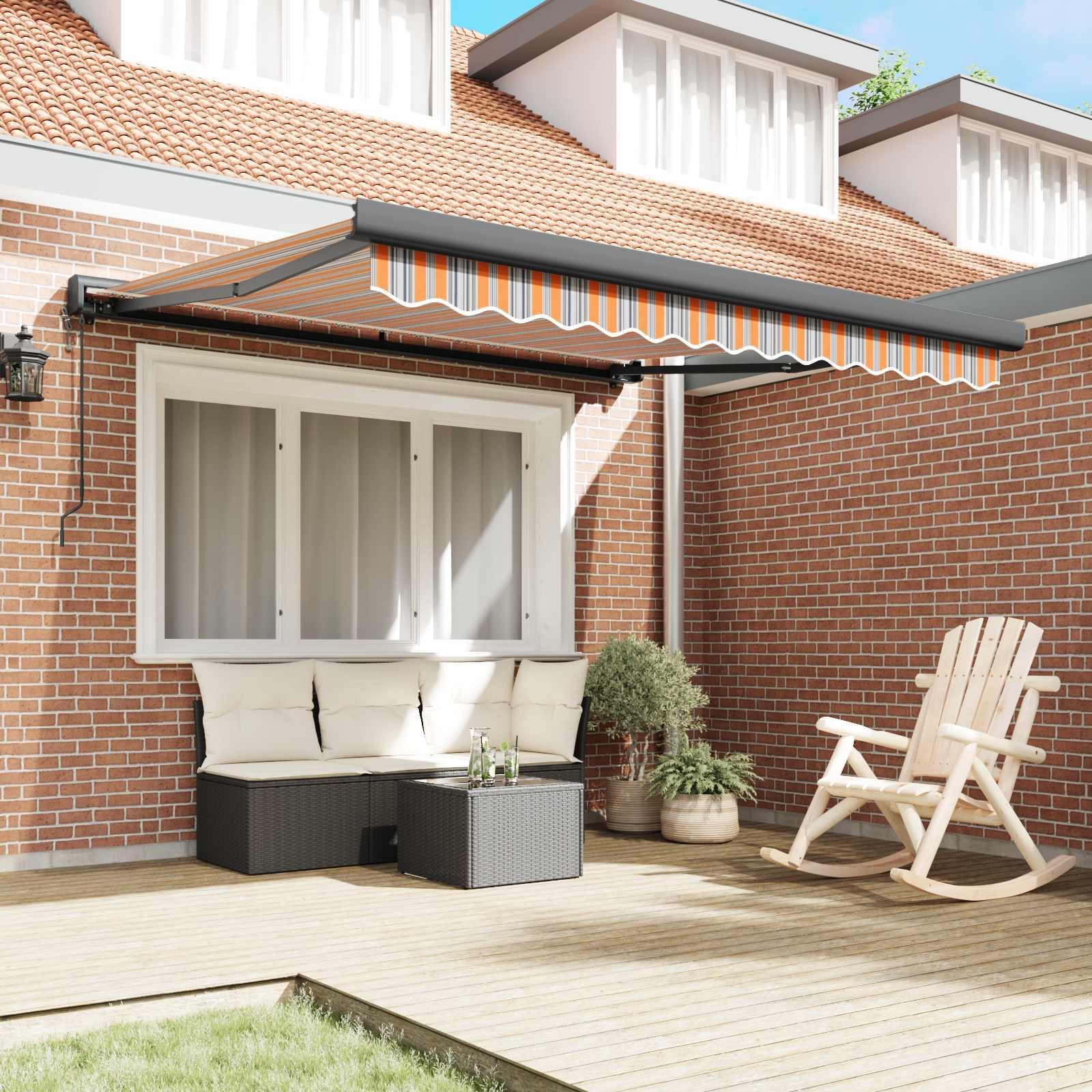 Toldo extensible multicolor 350 x 250 cm