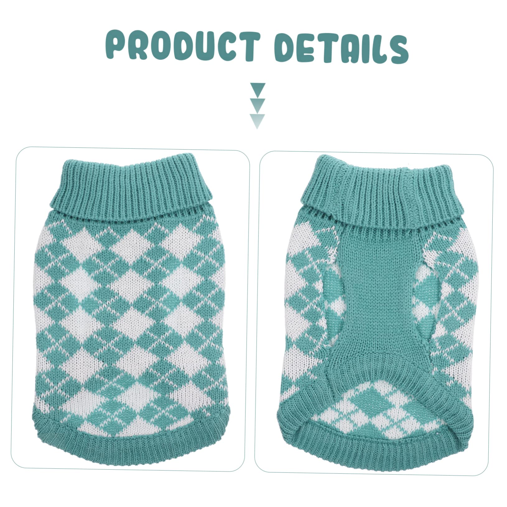 BESPORTBLE 5pièces Pull pour Chien Vêtement Chaud Hiver Motif Écossais Costume pour Petits Et Chiens
