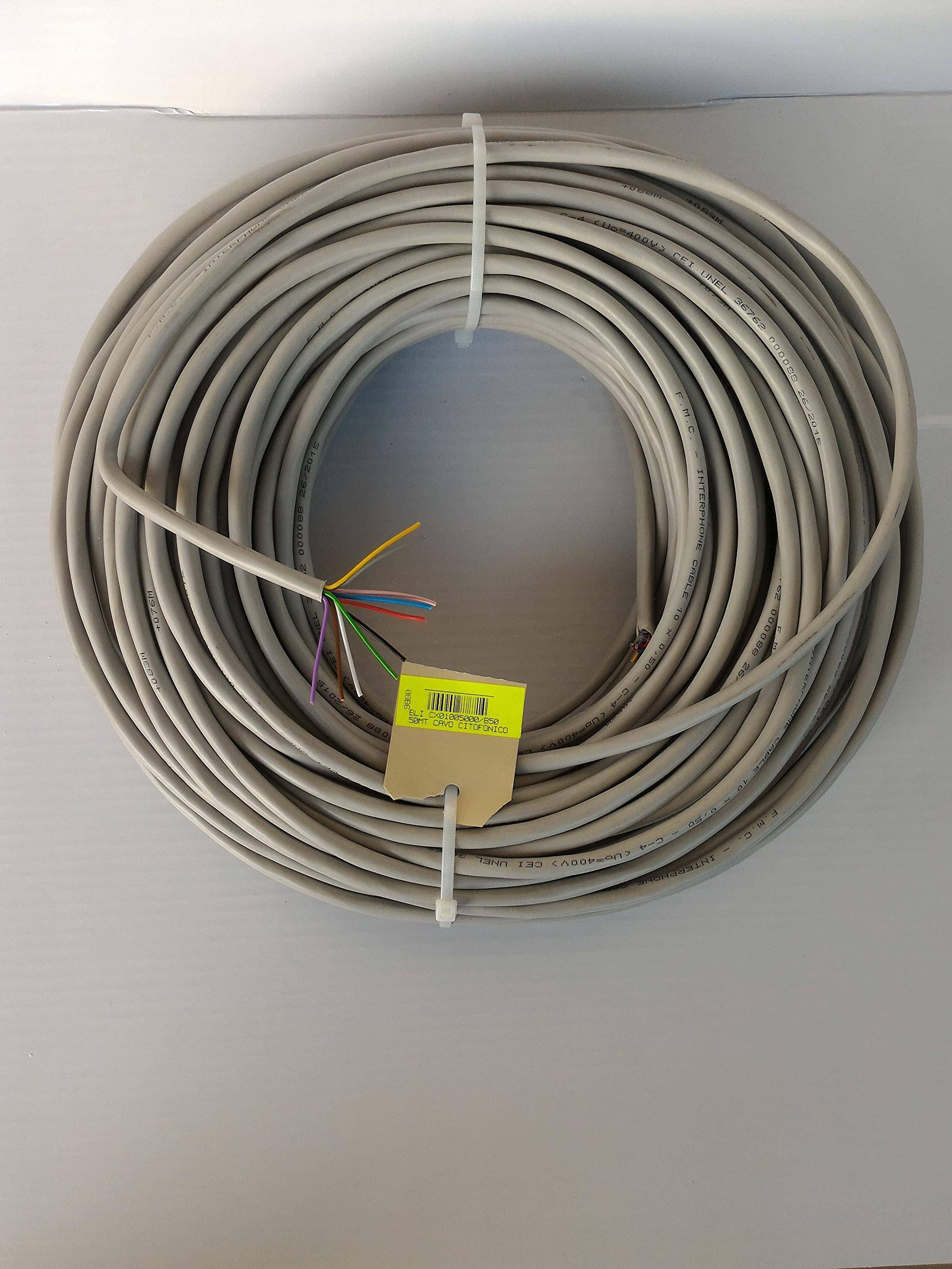 MICRO TEK 50 METRI DI CAVO CITOFONICO 10 CONDUTTORI CON SEZIONE DA 0,50 MM CX01005000/B50