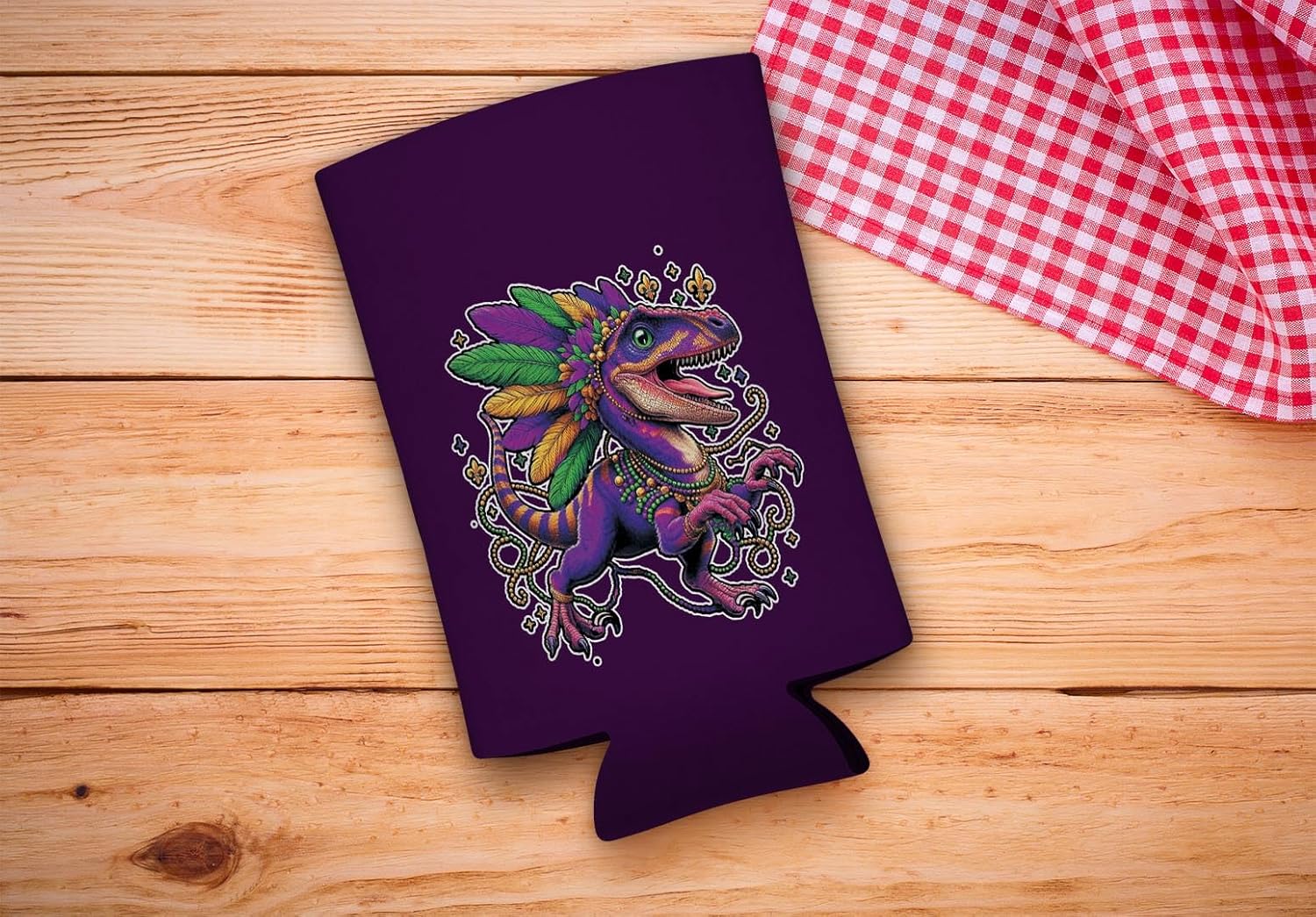 Mardi Gras Party Supplies Mardi Gras Dinosaur 24-Pack Ultra Slim Can Drink Thermocoolers Party Pack