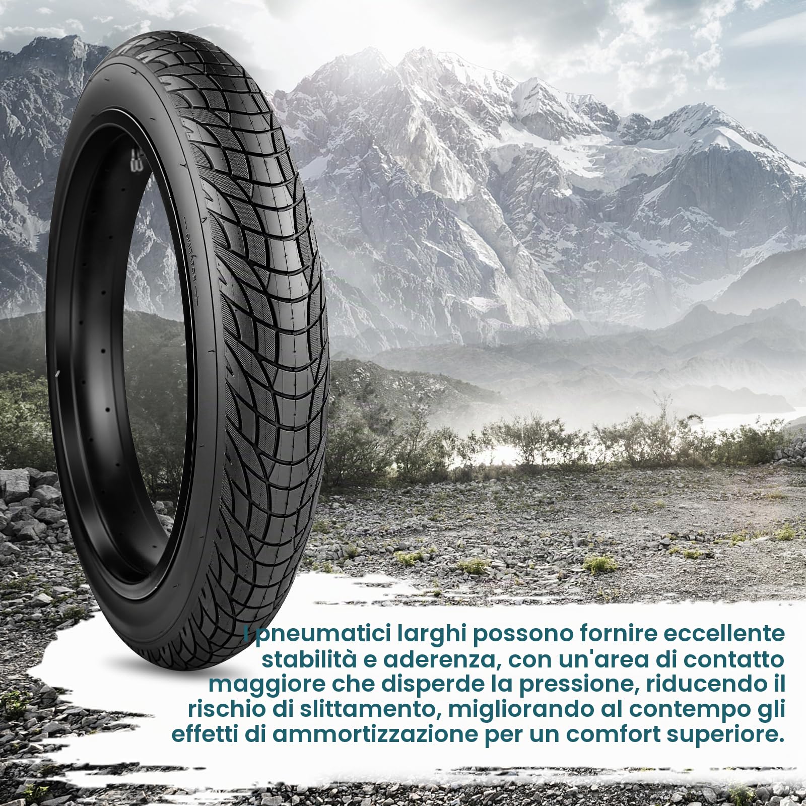20 x 3,0 pneumatici per biciclette/Fat Bike Tire/guaina per bicicletta, pneumatici ad alte prestazioni per avventure e uso quotidiano