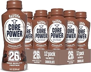 Core Power Protein Shake, Chocolate, 26g Bottle, 14oz, 12 Pack
