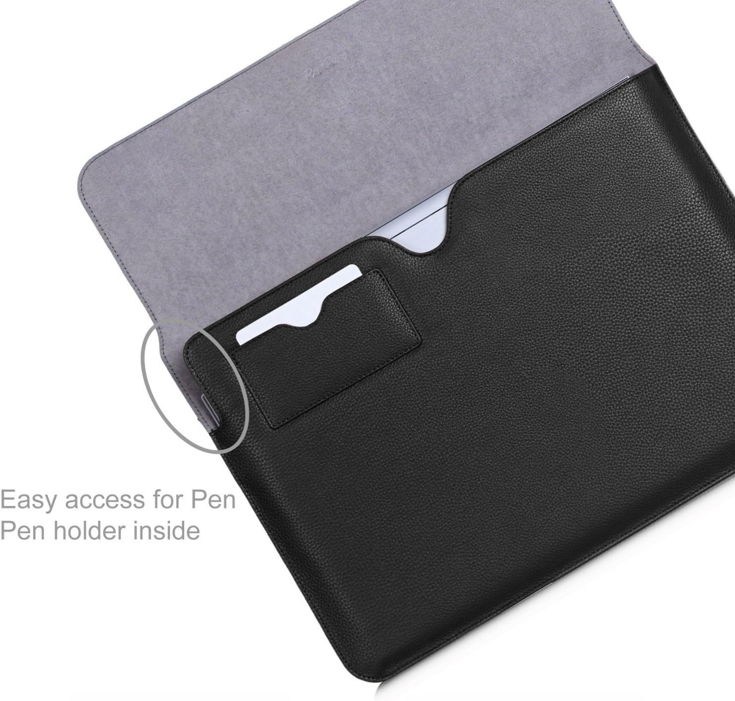 ProCase Surface Laptop 2017 / Surface Book MacBook Pro 13 Case Sleeve, Protective Sleeve Cover for 13" MacBook Pro 2018 2017 2016 / Pro Retina/MacBook Air 13.3" / Surface Book Tablet Laptop -Black