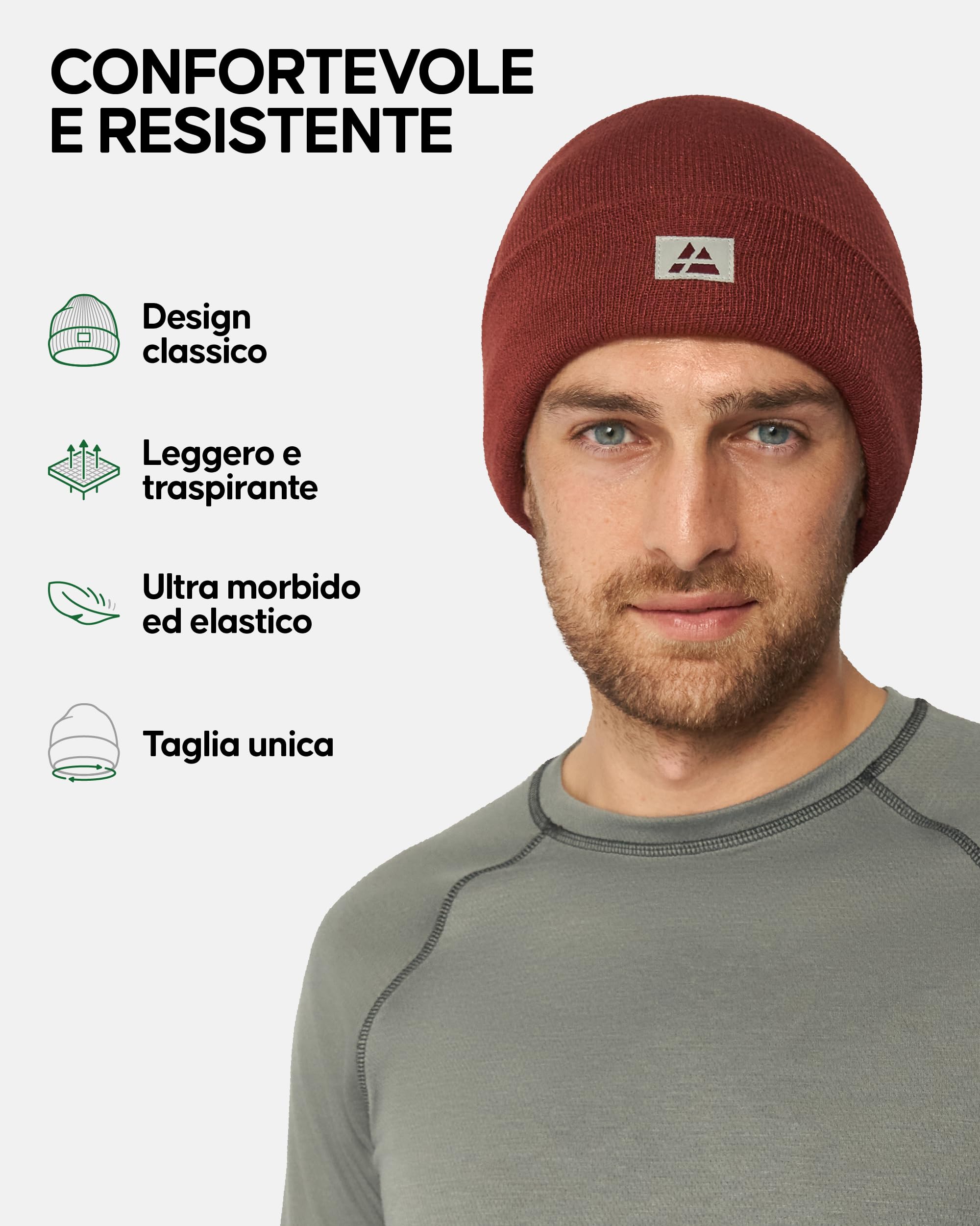 DANISH ENDURANCE Cappello Beanie Uomo e Donna, Berretto 100% Riciclato, Leggero e Traspirante