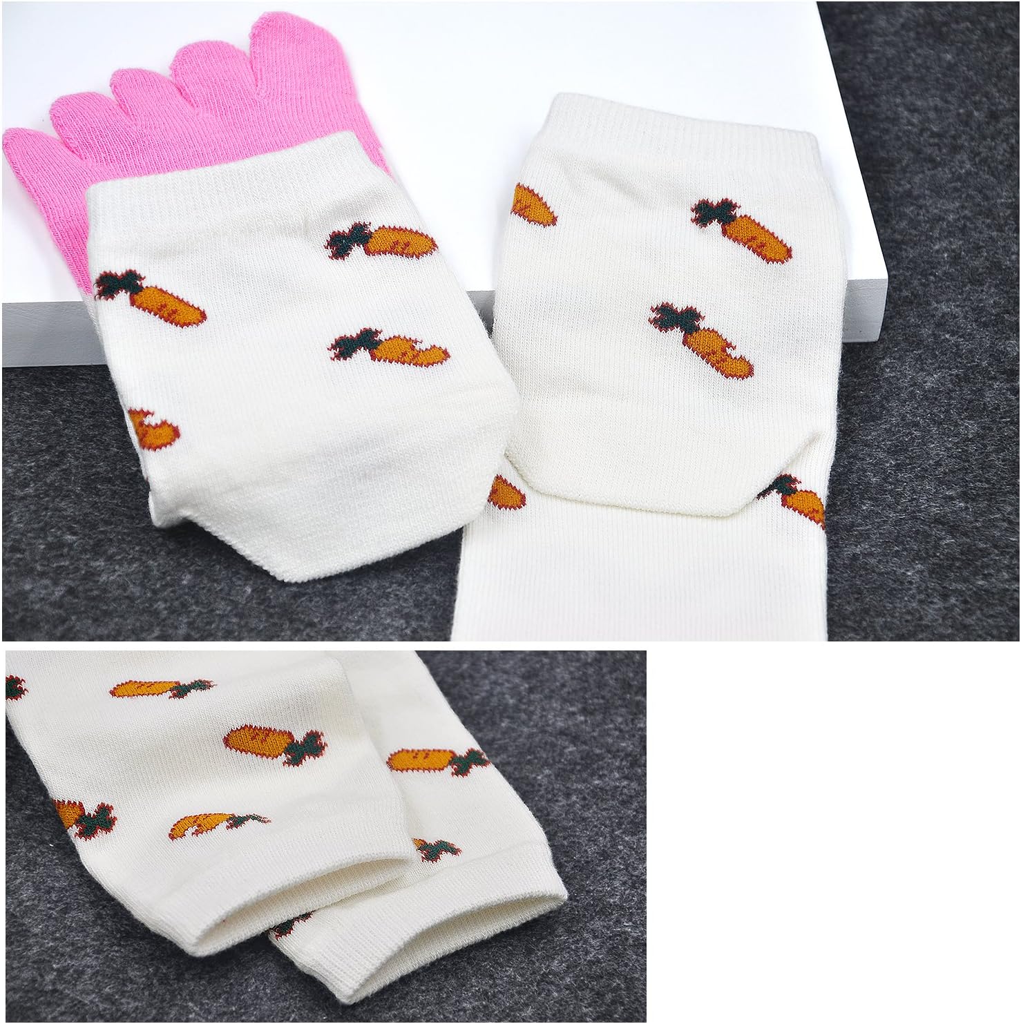 Artfasion Kids Toe Socks Cute Cotton Cartoon Animal Dog Cat Ankle Crew Five Finger Socks for 3-12 Years Old Girls and Boys