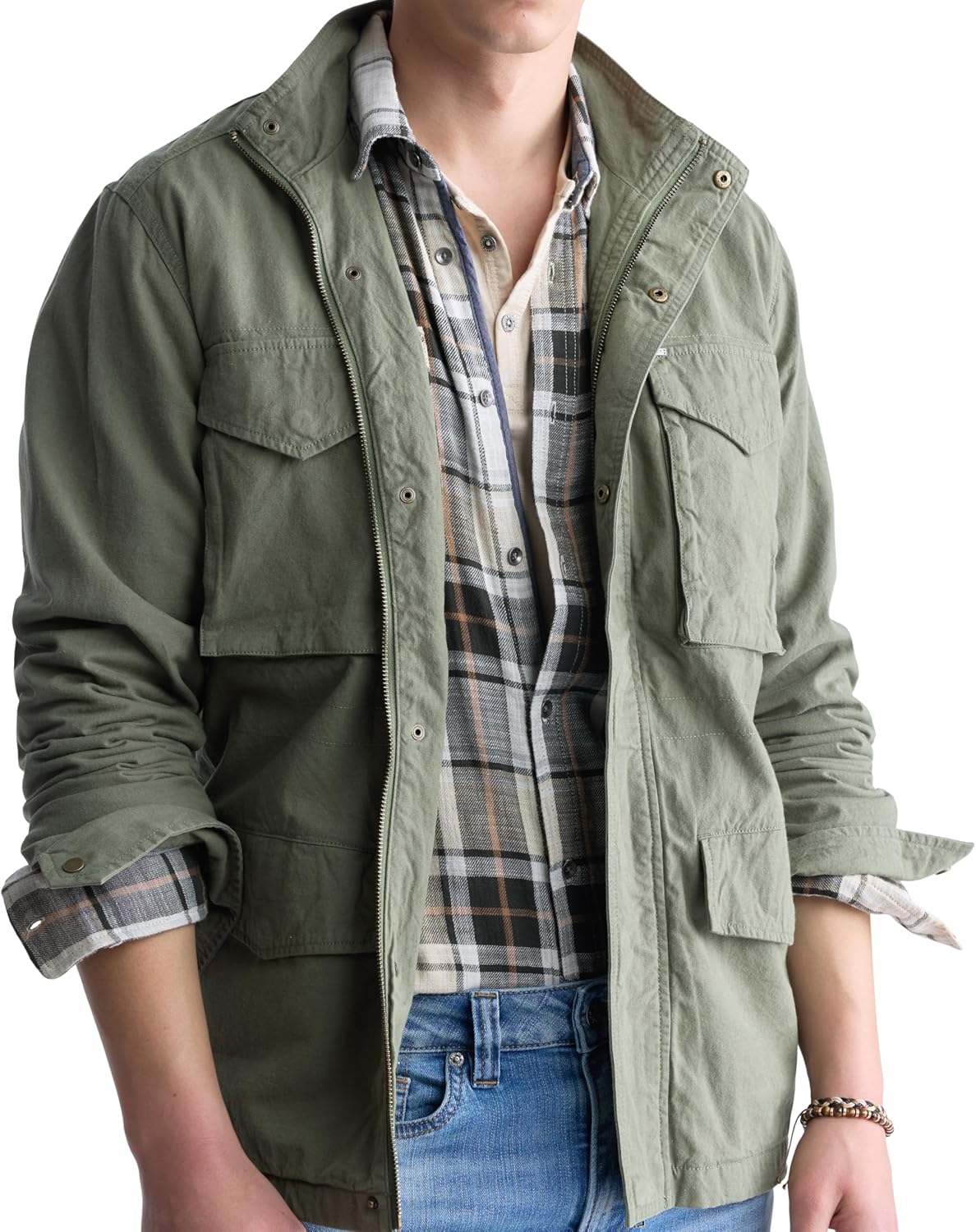 Buffalo David Bitton Men's Shirt Style Shacket Jacket, Army Green, X-Large - Image 6